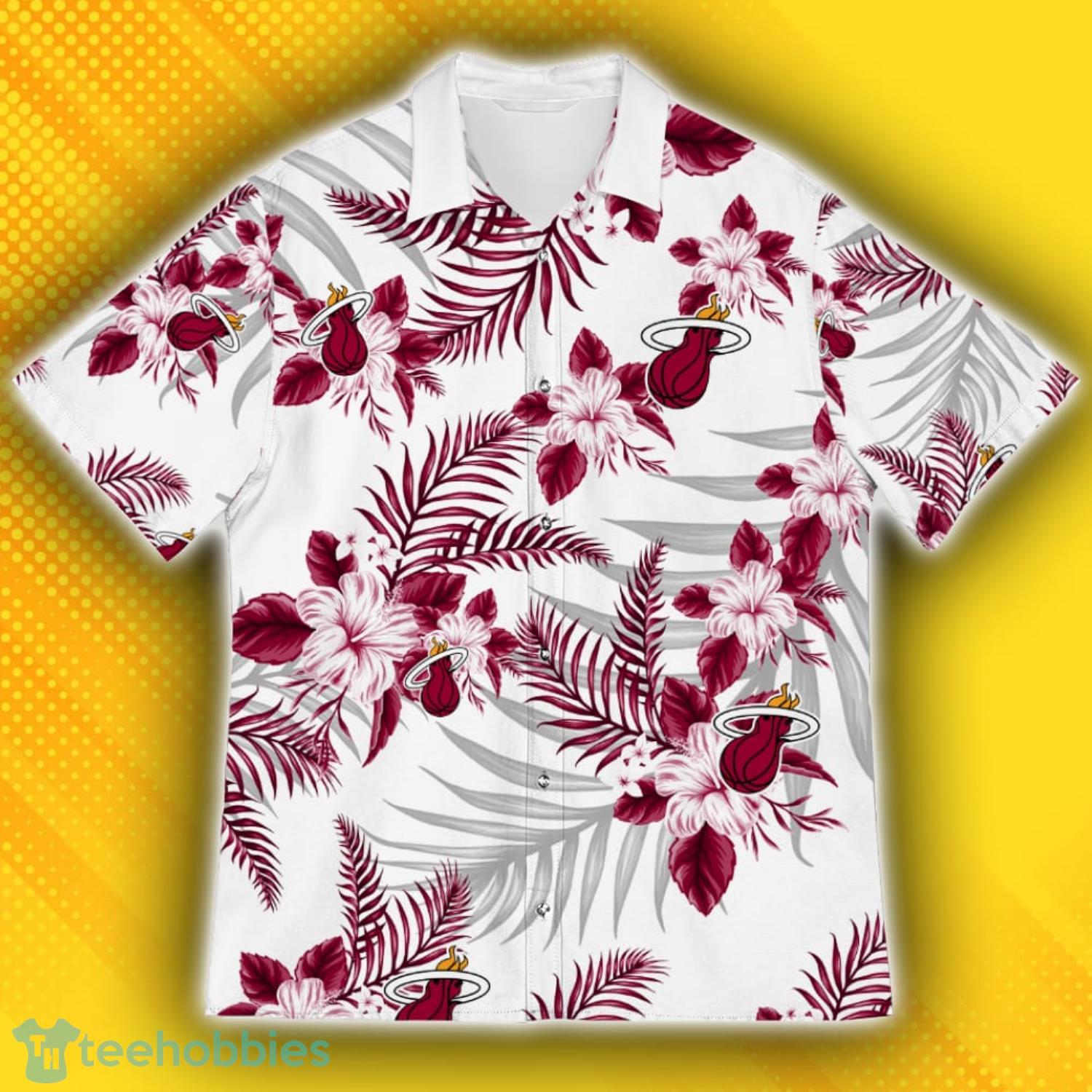 Miami Heat Sports American Hawaiian Tropical Patterns Hawaiian Shirt Product Photo 2