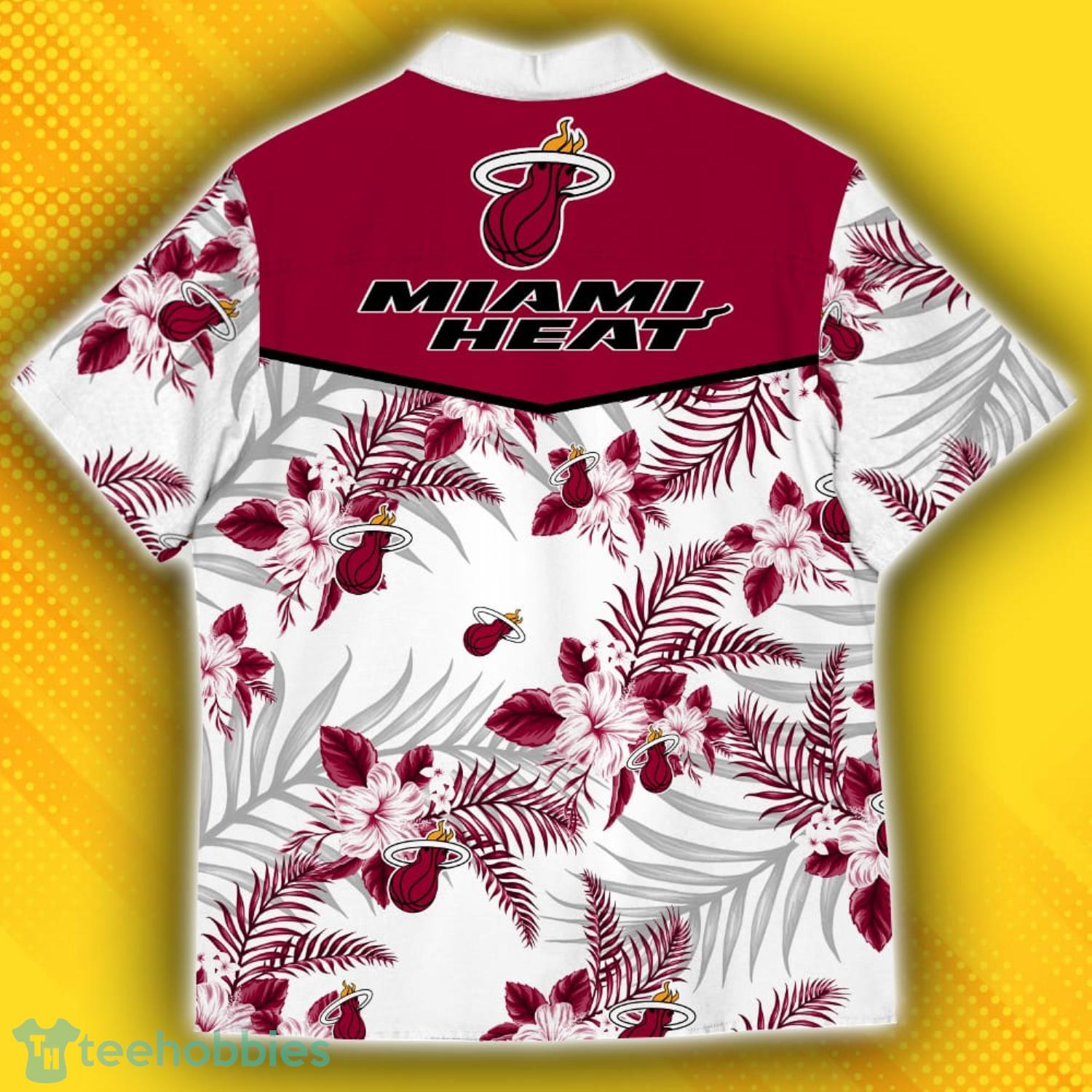 Miami Heat Sports American Hawaiian Tropical Patterns Hawaiian Shirt Product Photo 3