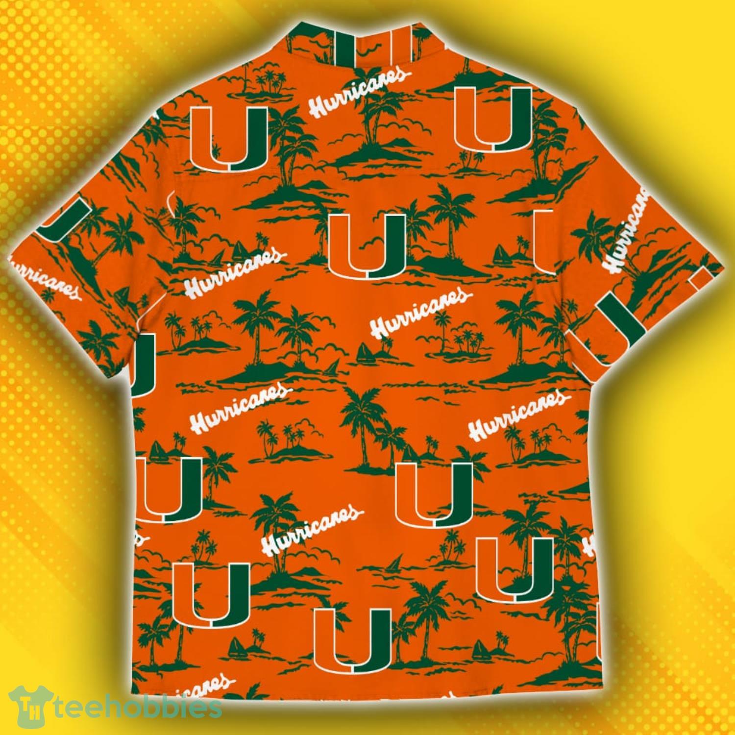 Miami Hurricanes Island Fans Pattern Tree Hawaiian Shirt Product Photo 3