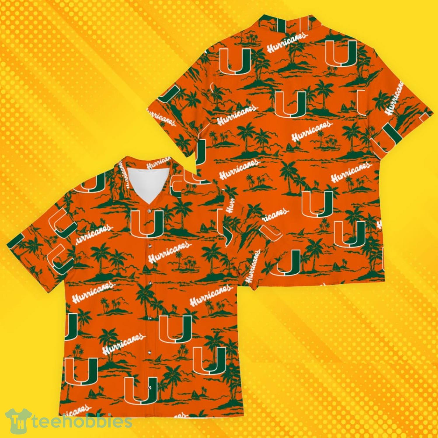 Miami Hurricanes Island Fans Pattern Tree Hawaiian Shirt Product Photo 4