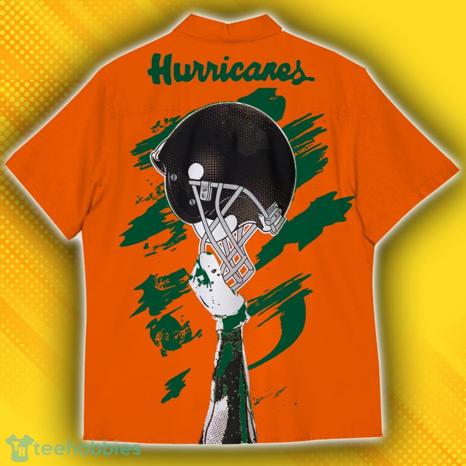 Miami Hurricanes Sports American Hawaiian Football Hawaiian Shirt Custom Name For Fans Product Photo 3
