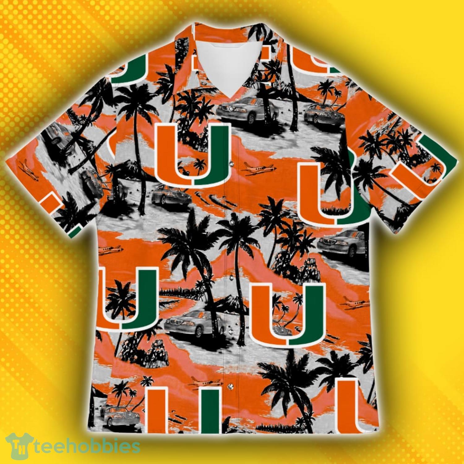 Miami Hurricanes Sports American Tropical Patterns Hawaiian Shirt Product Photo 2