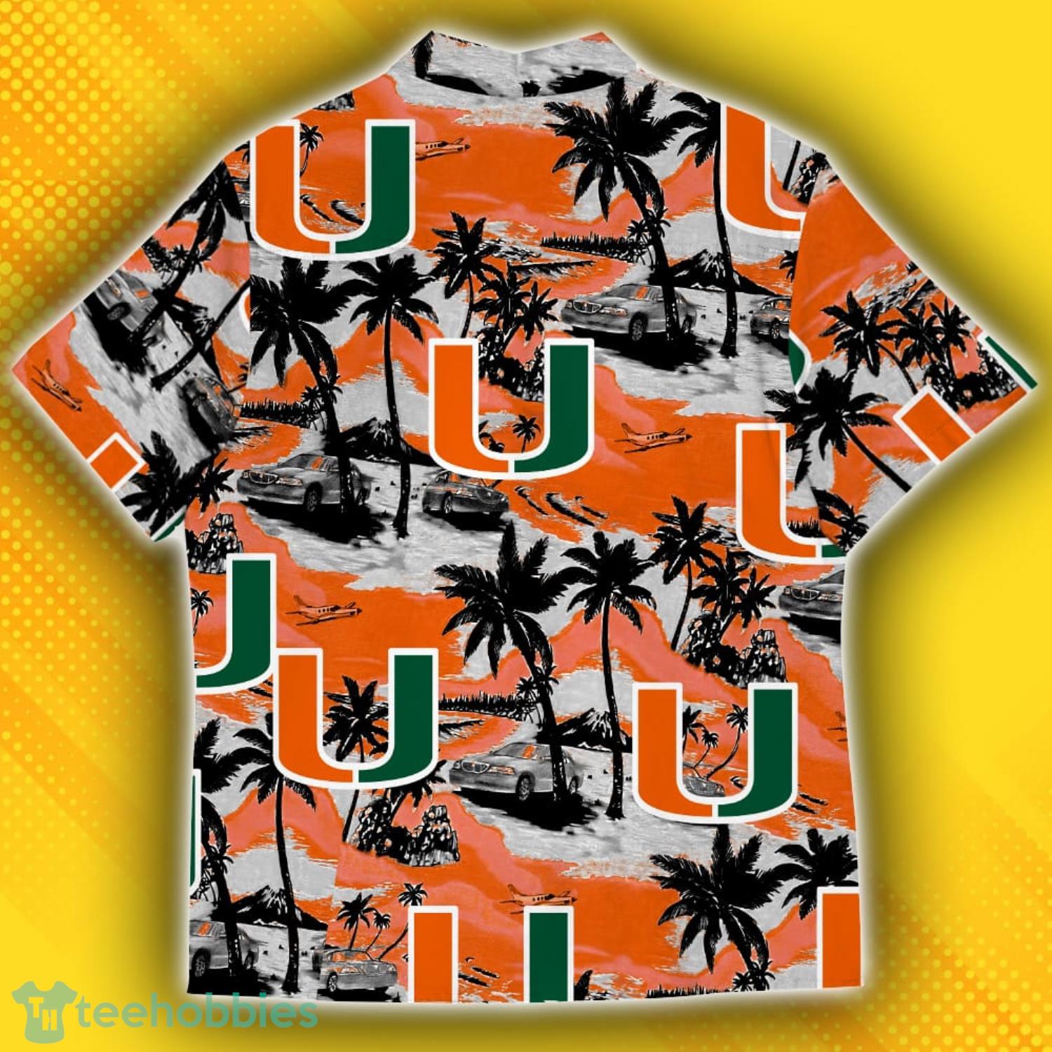 Miami Hurricanes Sports American Tropical Patterns Hawaiian Shirt Product Photo 3
