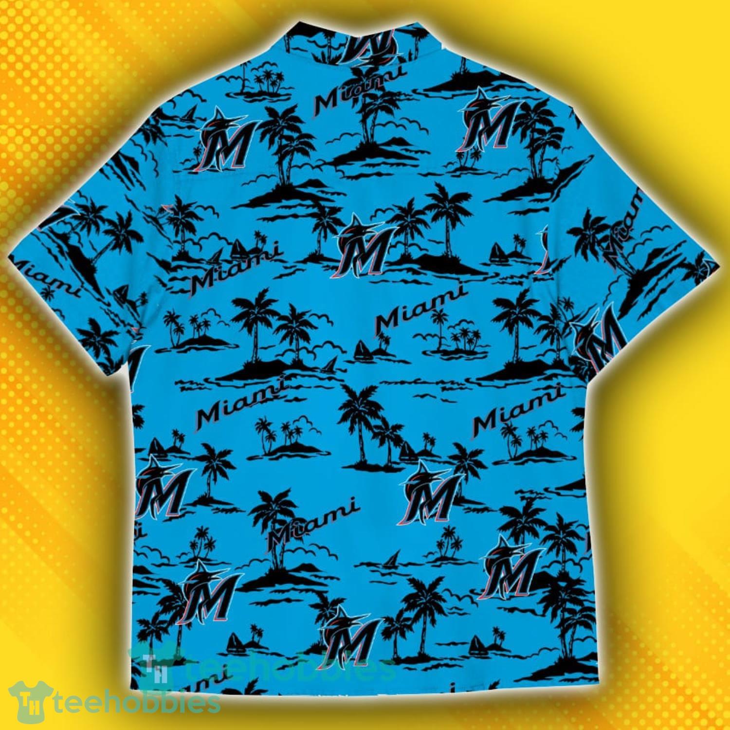 Miami Marlins Island Pattern Tree Hawaiian Shirt Product Photo 3