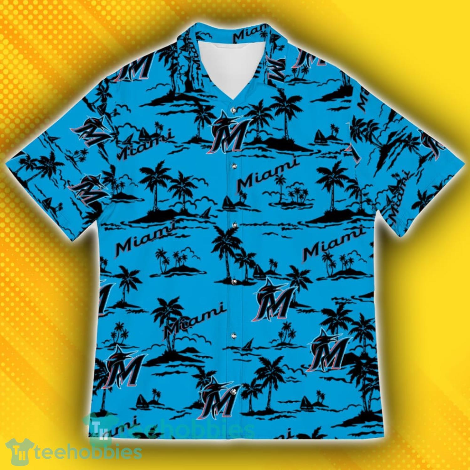 Miami Marlins Island Pattern Tree Hawaiian Shirt Product Photo 5