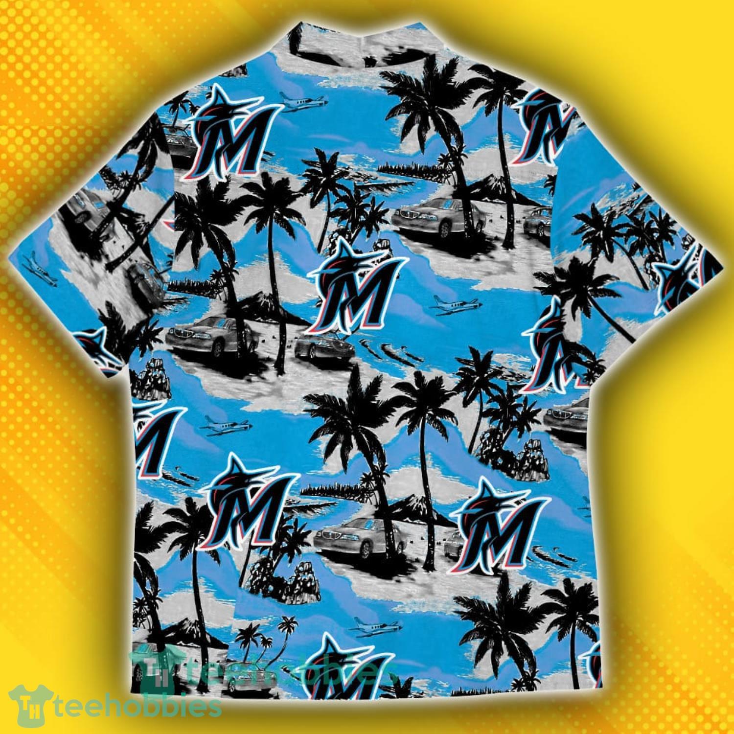 Miami Marlins Sports American Tropical Patterns Hawaiian Shirt Product Photo 3