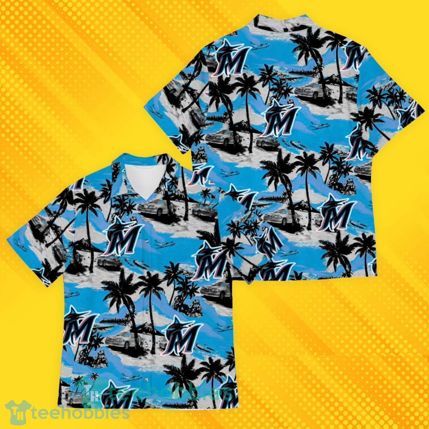 Miami Marlins Sports American Tropical Patterns Hawaiian Shirt Product Photo 4