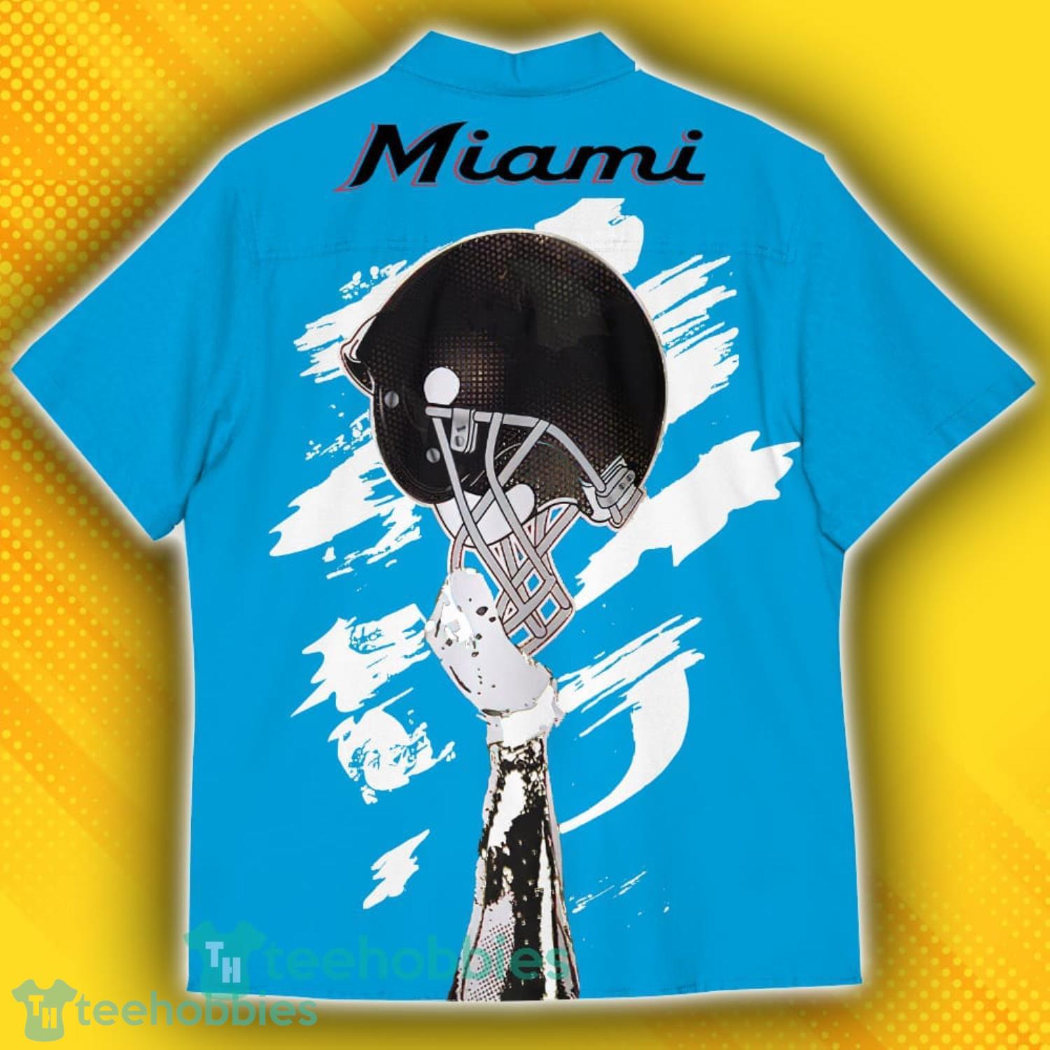 Miami Marlins Sports Custom Name And Number American Hawaiian Shirt For Fans Product Photo 3