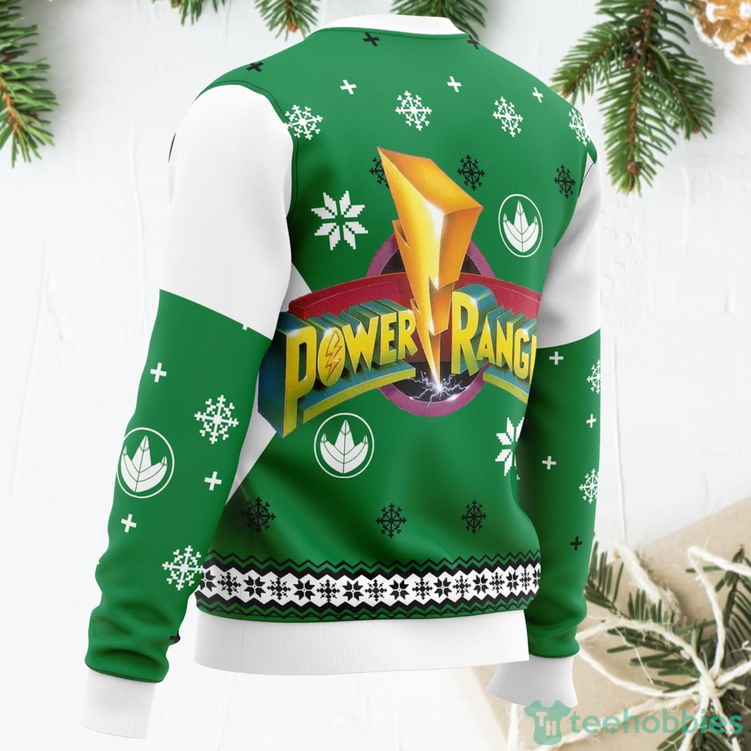 Mighty Morphin Power Rangers Green Ugly Christmas Sweater For Men And Women Product Photo 3 Mighty Morphin Power Rangers Green Ugly Christmas Sweater For Men And Women Product Photo 3