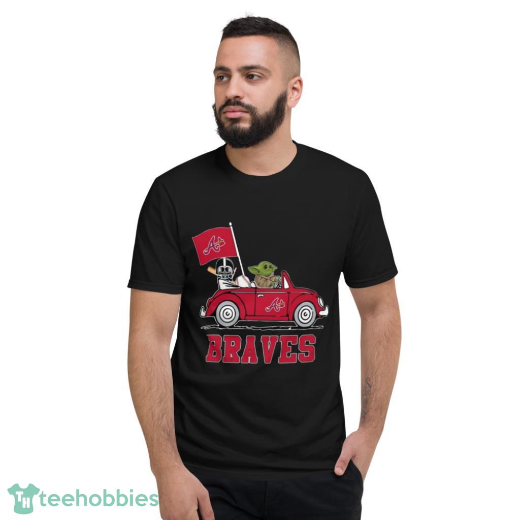 MLB Baseball Atlanta Braves Darth Vader Baby Yoda Driving Star Wars Shirt  Sweatshirt