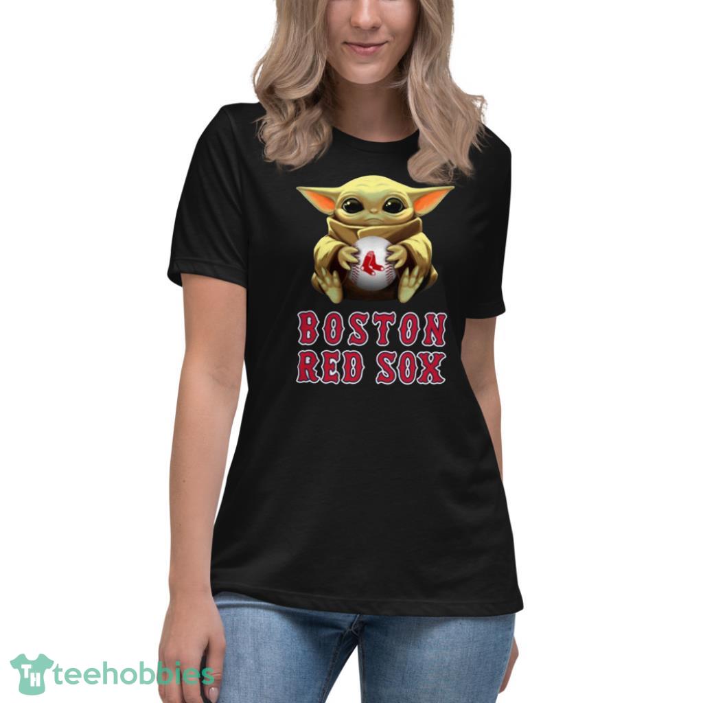 Baby Yoda Hug Logo Boston Red Sox Sport 2023 T Shirt - Peanutstee