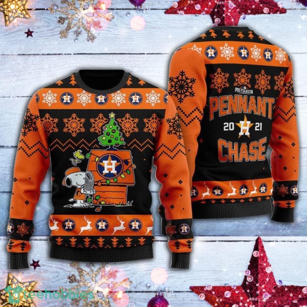 MLB Houston Astros Snoopy All Over Print Christmas Ugly Sweater