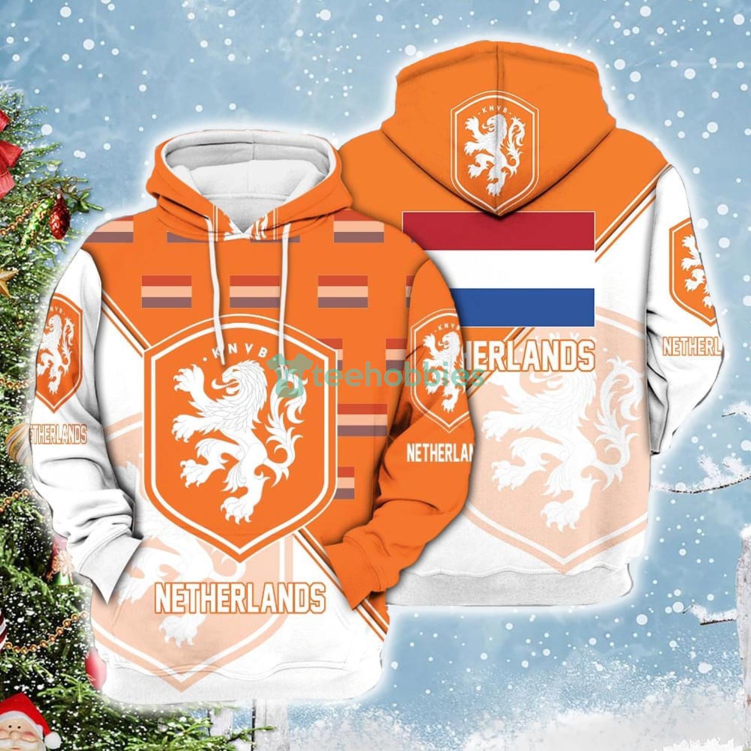 Netherlands National Soccer Team Qatar World Cup 2022 Champions Soccer Team 3D All Over Printed Shirt Product Photo 3