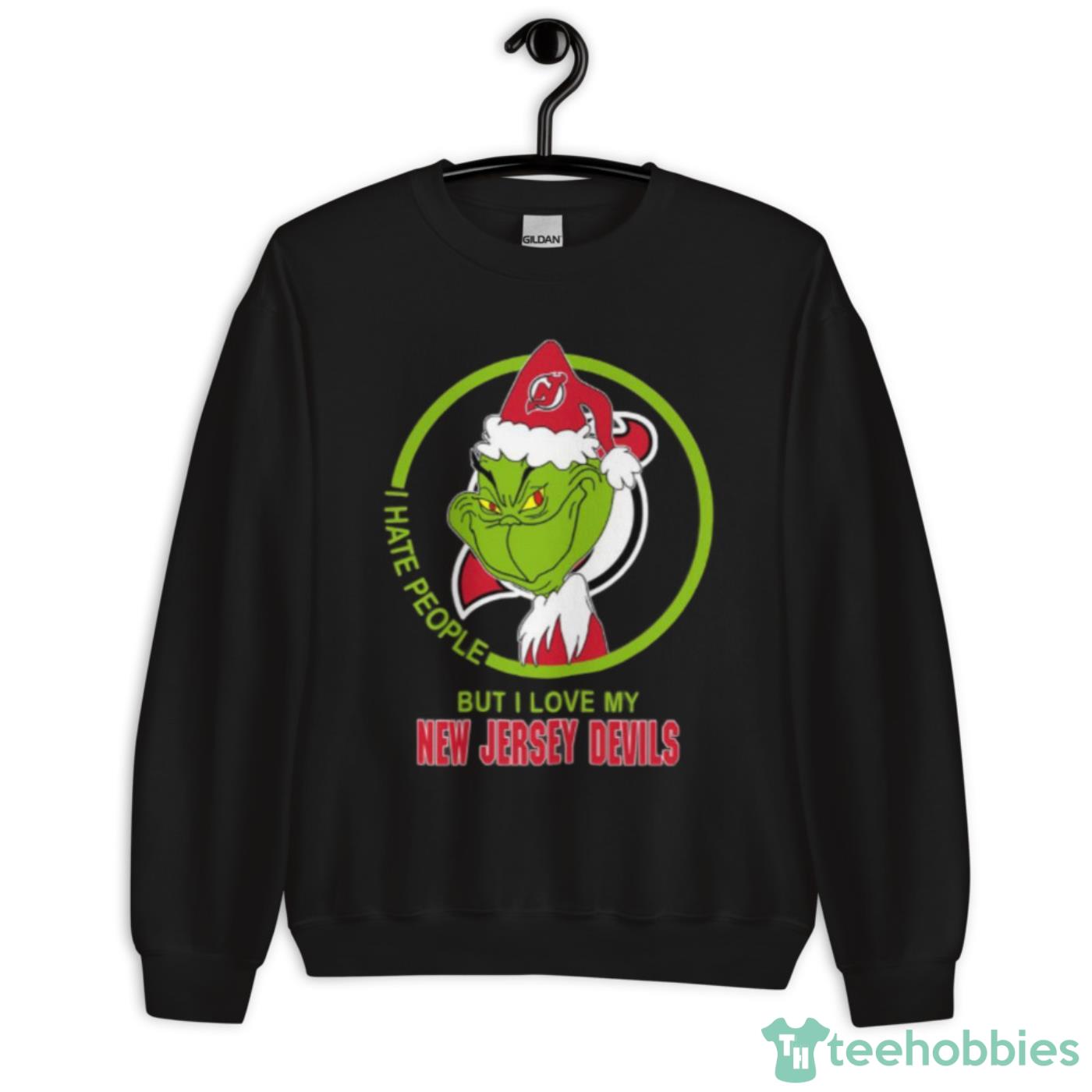 Christmas Gift NHL New Jersey Devils Logo With Funny Grinch Men