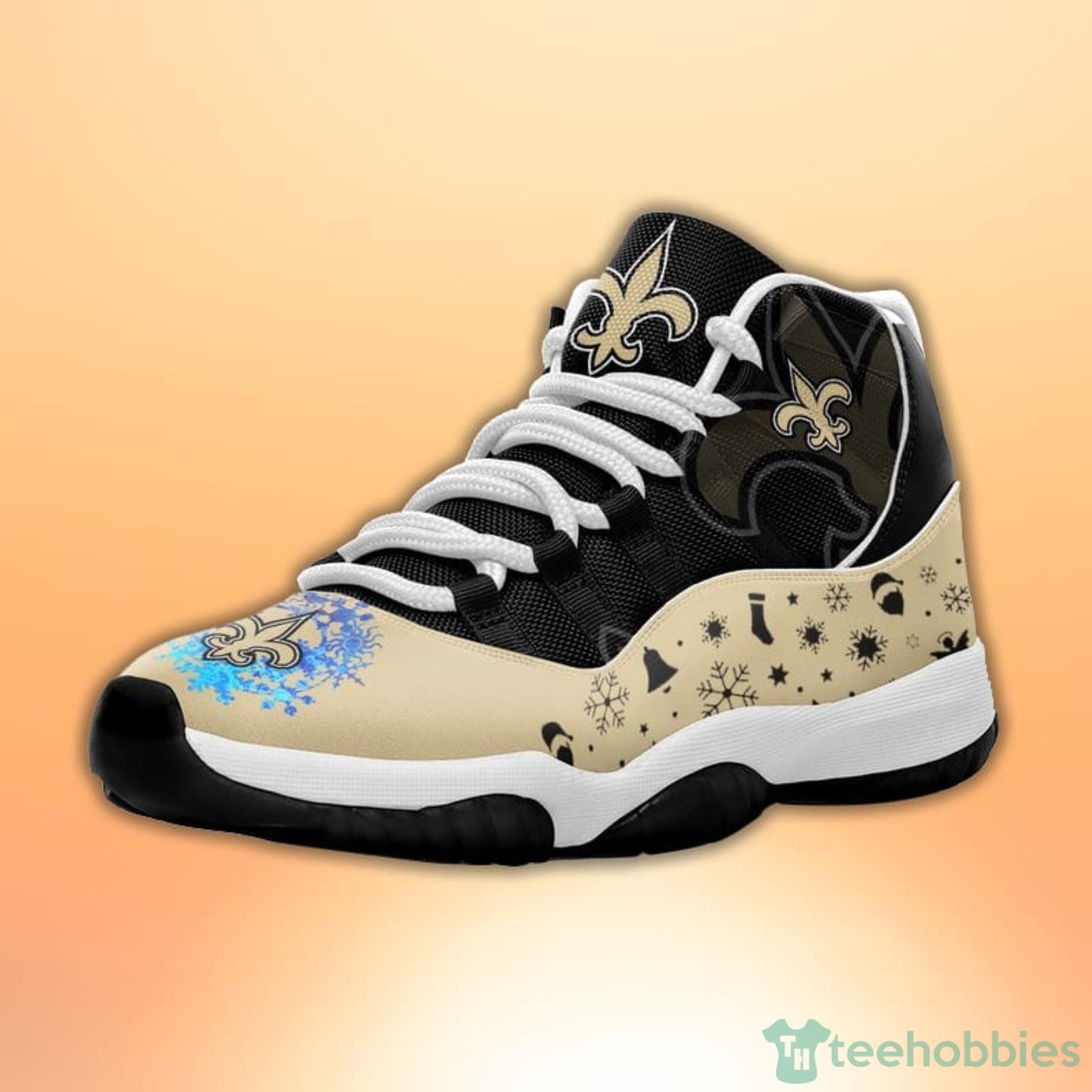 New Orleans Saints Custom Name Air Jordan 11 Sneaker Shoes For