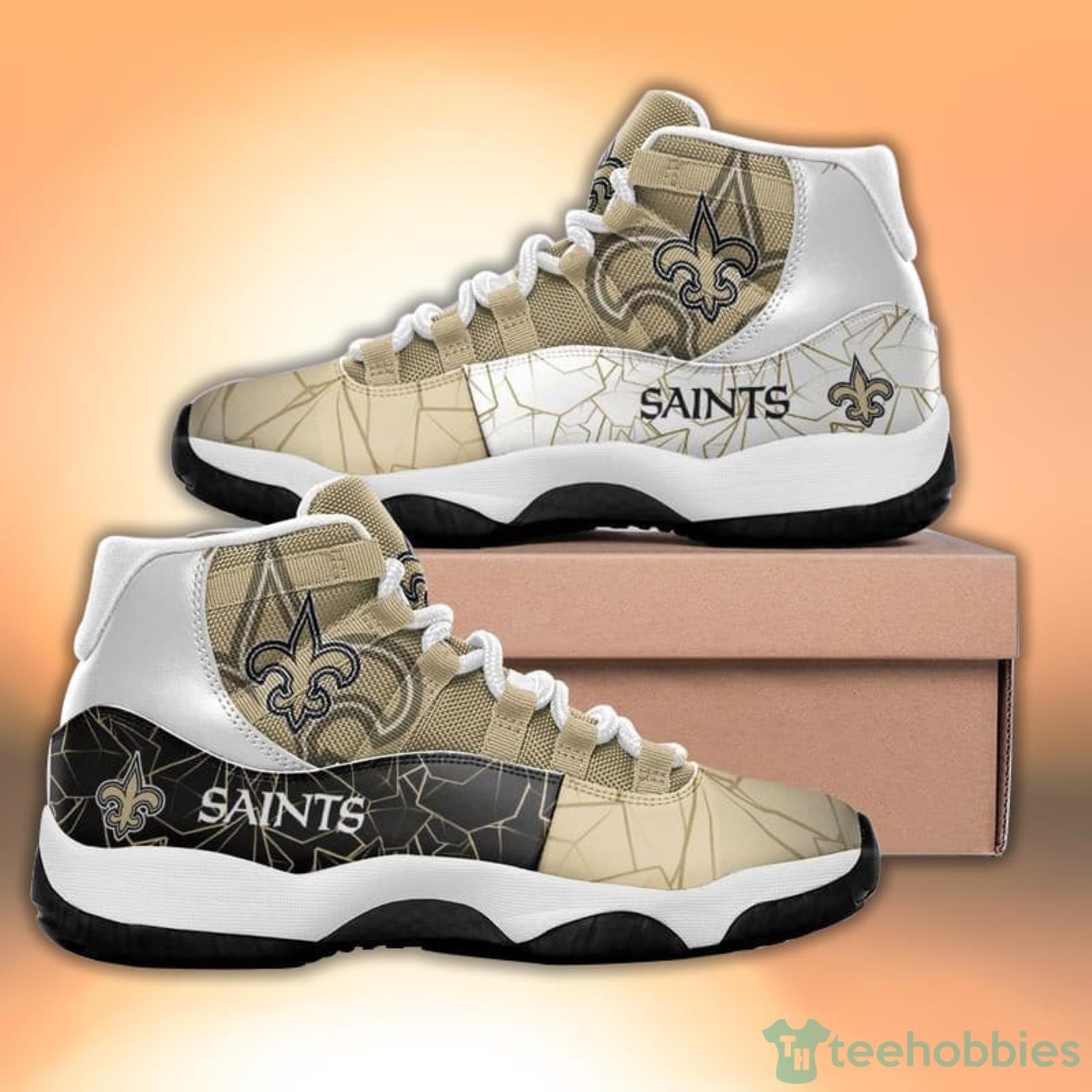 New Orleans Saints Air Jordan 11 Sneakers Shoes For Fans