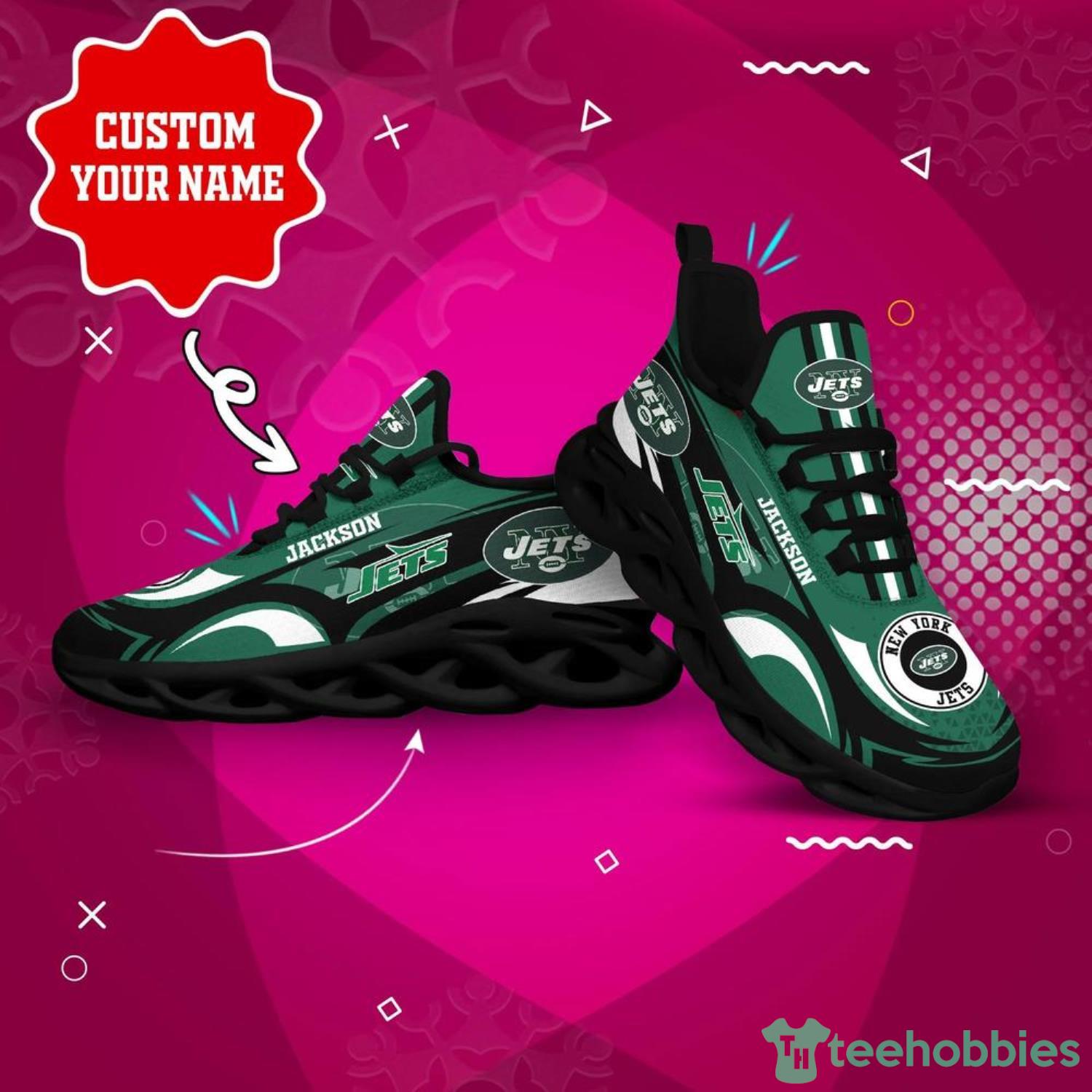 New York Jets NFL Max Soul Shoes Custom Name Sneakers Gifts For