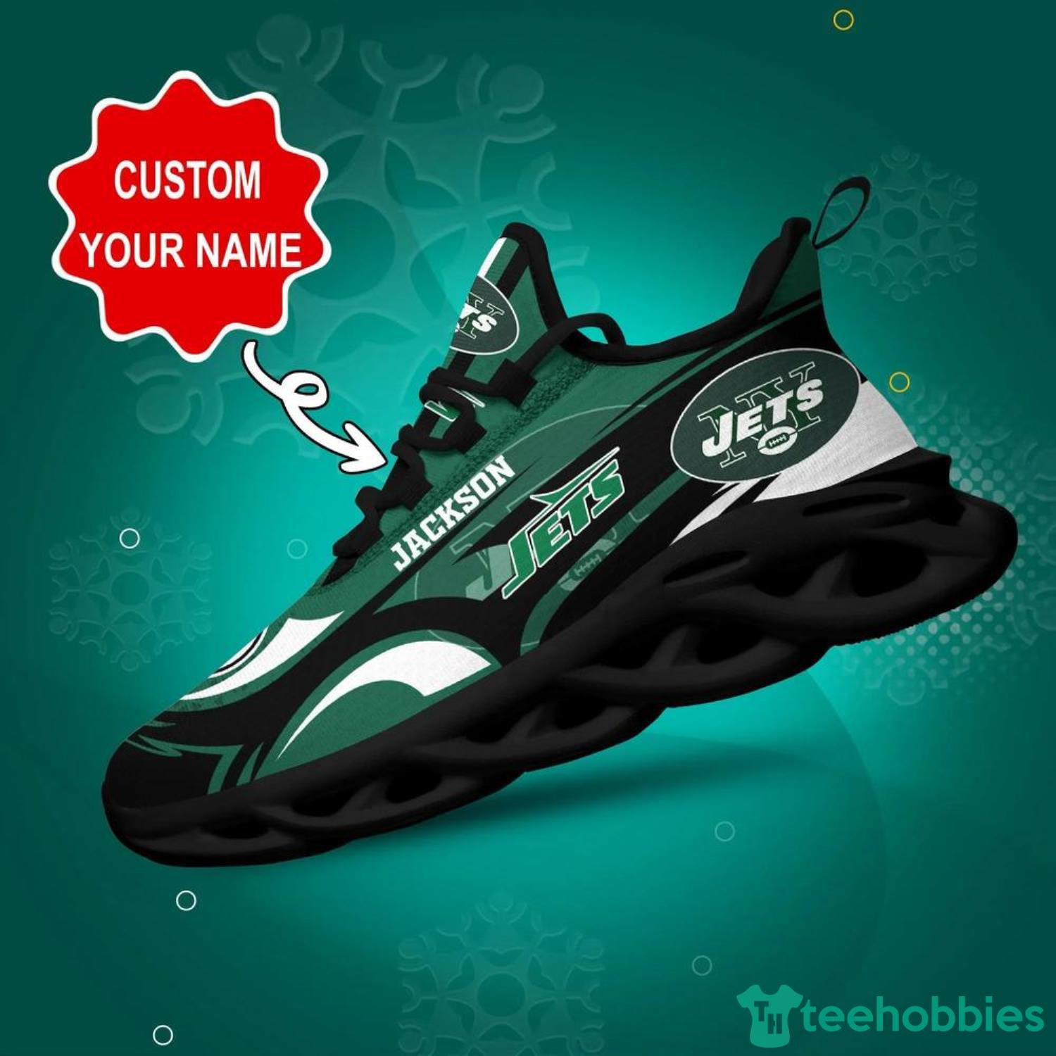 New York Jets NFL Black Max Soul Shoes - Freedomdesign