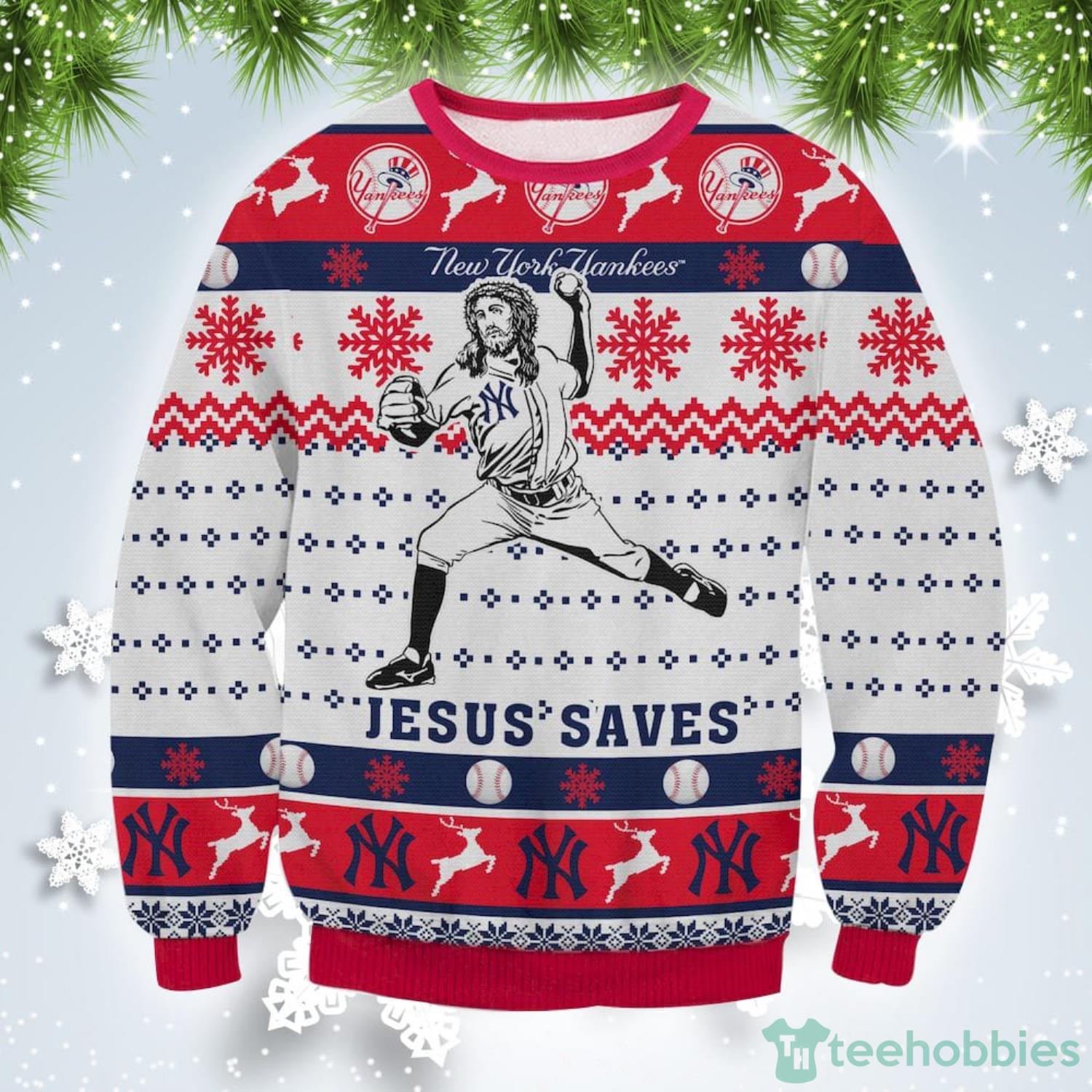 MLB Sport Fans New York Yankees With Santa Hat Cute Gift Ugly Christmas  Sweater - Freedomdesign