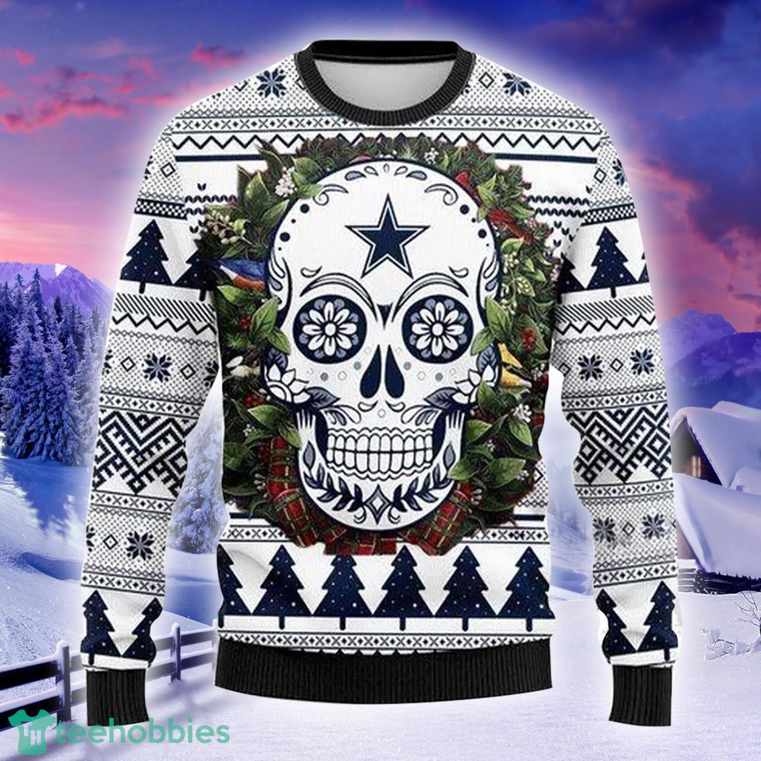 Dallas Cowboys Knitting Pattern Ugly Christmas Sweater Shirt For Fans