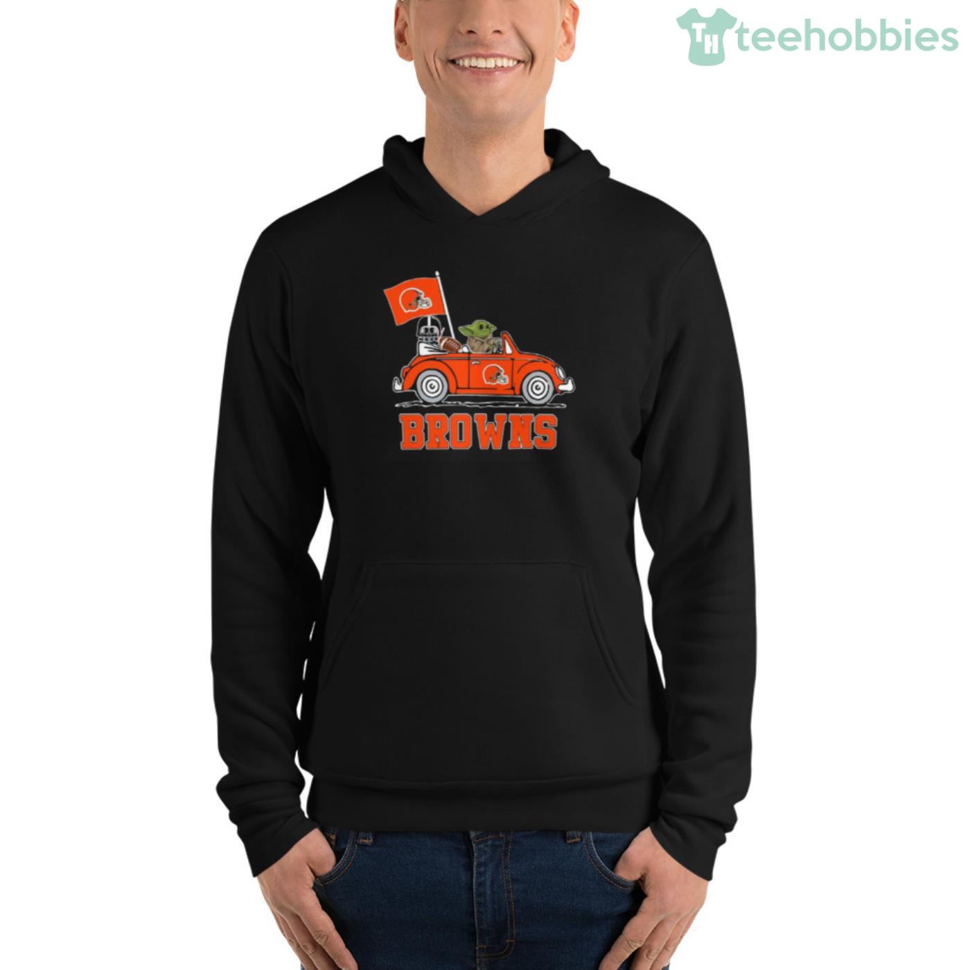 NFL Football Cleveland Browns Baby Yoda Star Wars Shirt Long Sleeve T-Shirt