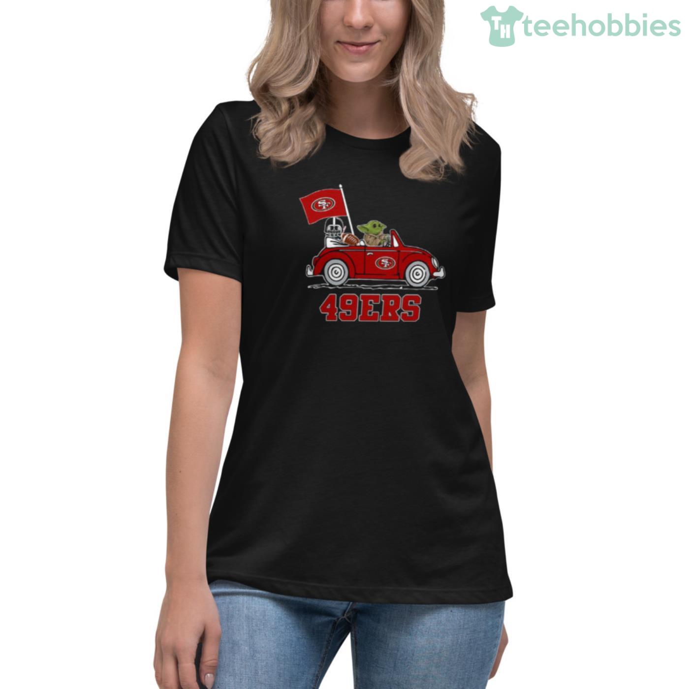 Baby Yoda Loves The San Francisco 49ers Star Wars NFL Women's T-Shirt 