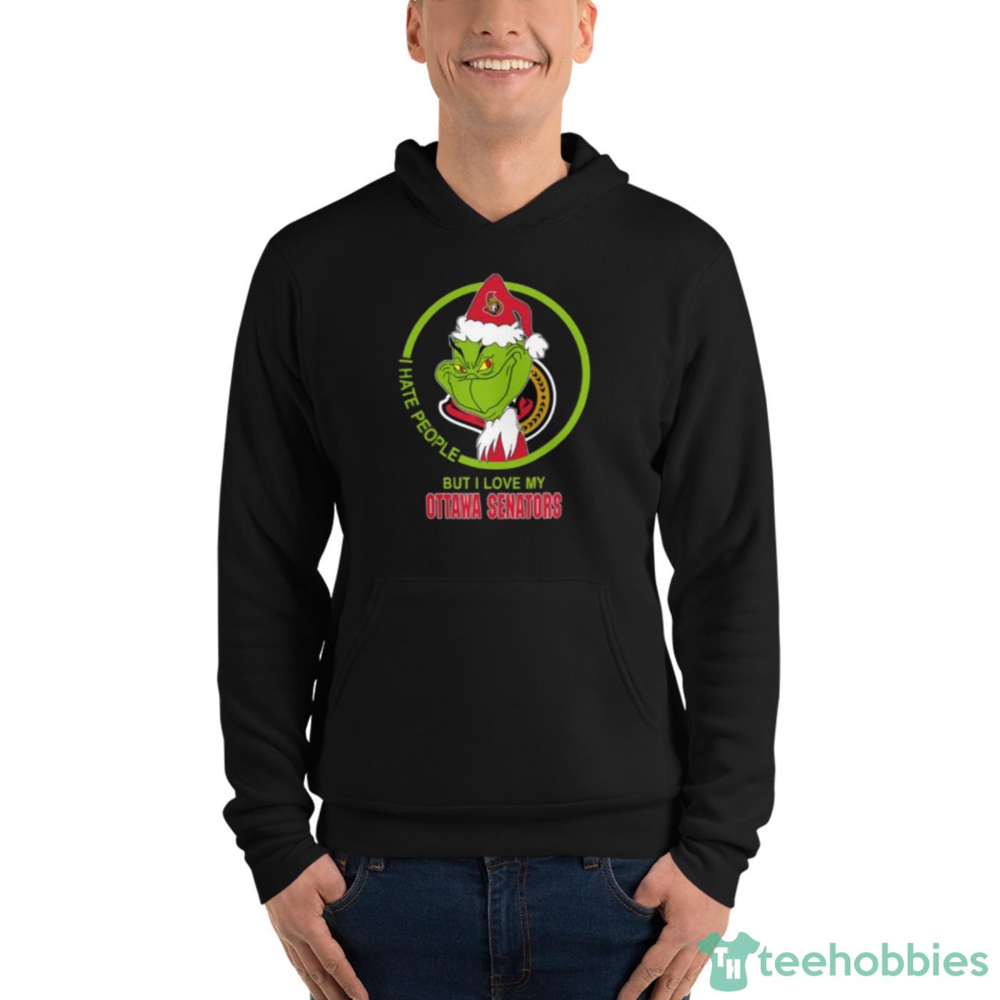 Ottawa Senators NHL Christmas Grinch I Hate People But I Love My Favorite Hockey Team Shirt - Unisex Fleece Pullover Hoodie Ottawa Senators NHL Christmas Grinch I Hate People But I Love My Favorite Hockey Team Shirt - Unisex Fleece Pullover Hoodie