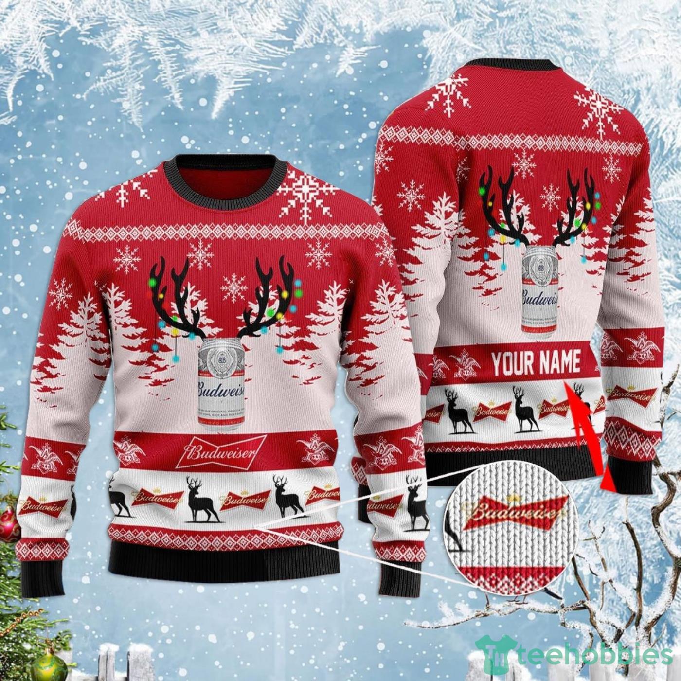 budweiser christmas sweatshirt