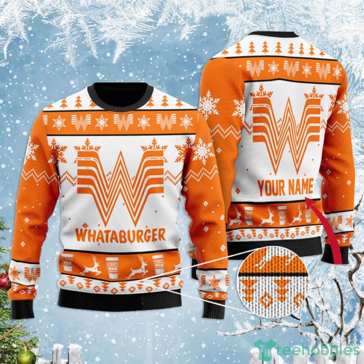 Personalized Name Whataburger Ugly Christmas Sweater