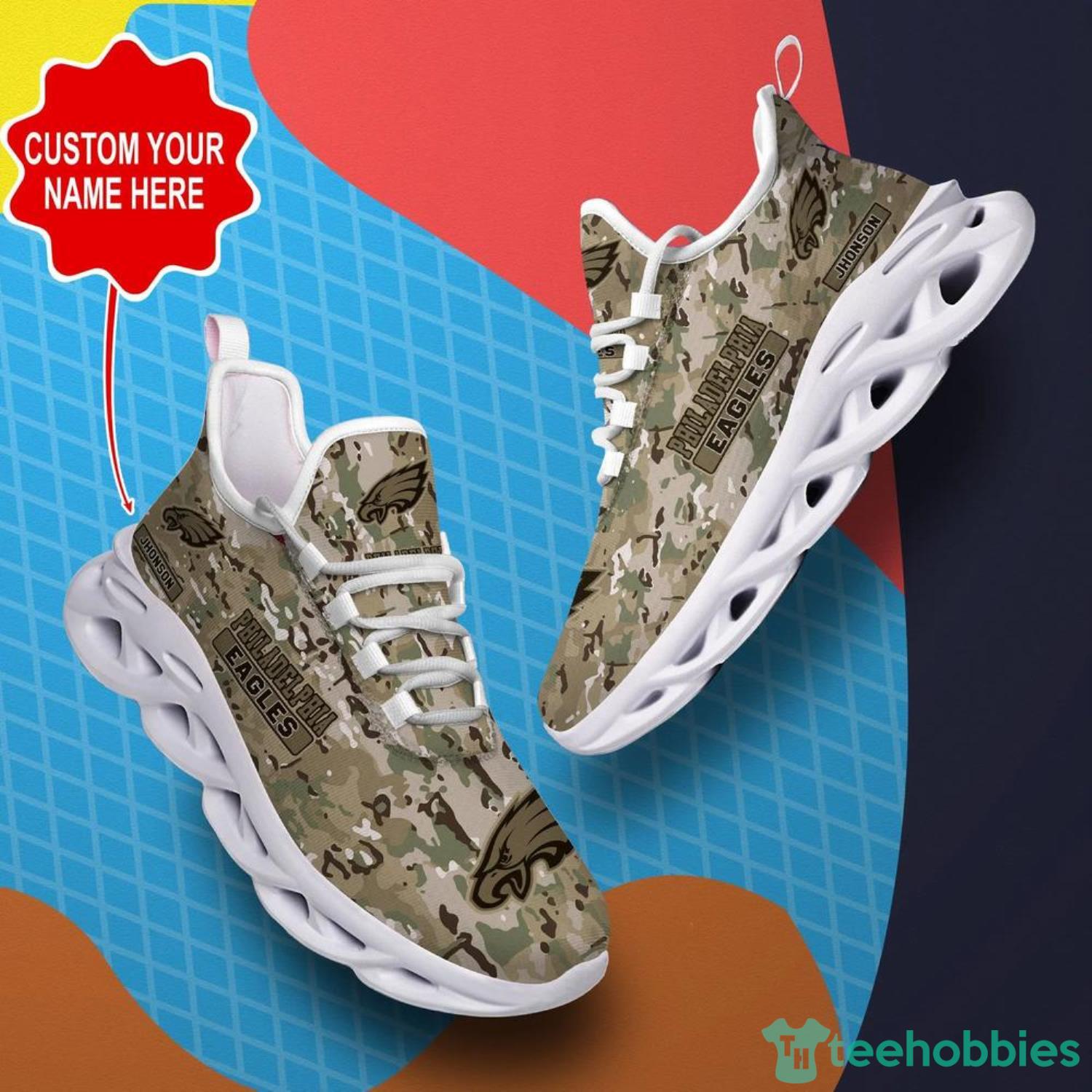 Philadelphia Eagles Camouflage Custom Air Jordan 4 Sneaker