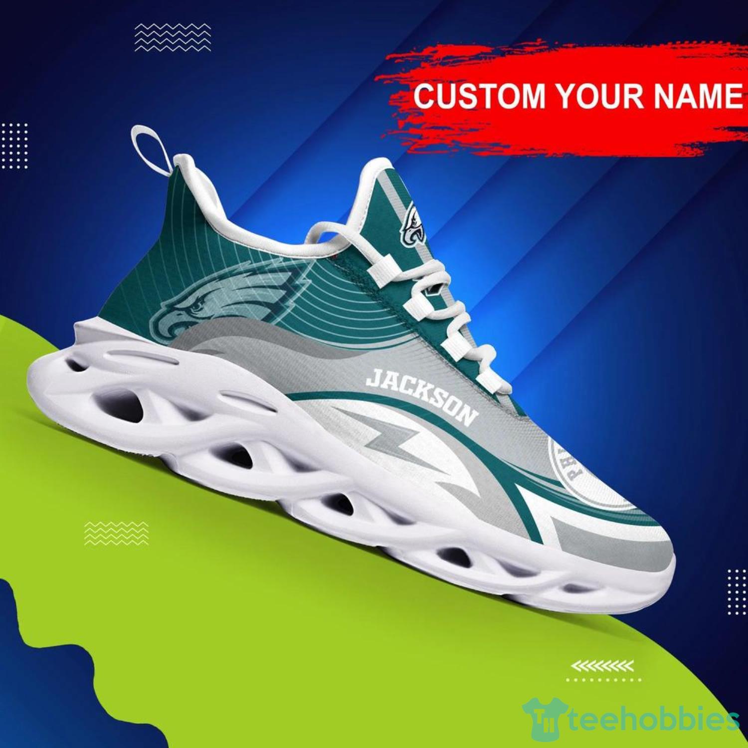 Philadelphia Eagles Personalized Name NFL Max Soul Shoes Men And