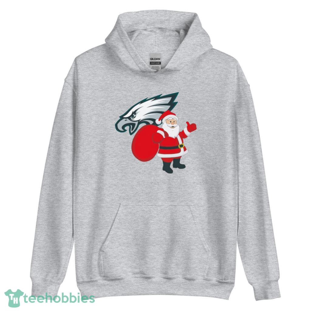 Philadelphia Eagles NFL Santa Claus Christmas Shirt - Unisex Heavy Blend Hooded Sweatshirt