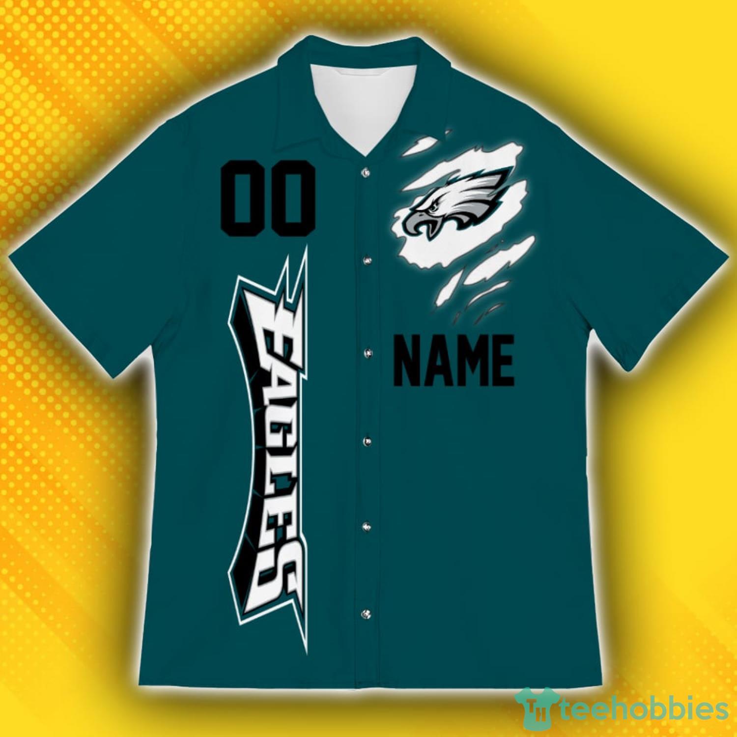 Philadelphia Eagles Hawaiian Shirt NFL Football Print Custom Name