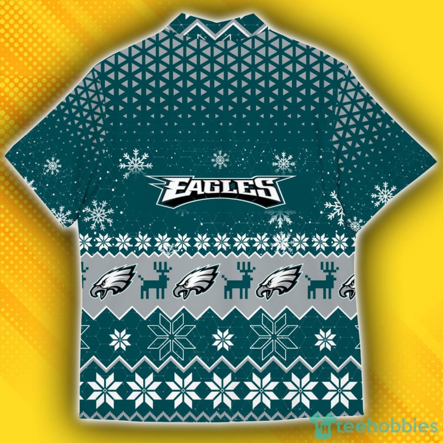 Philadelphia Eagles Hawaii Tropical Patterns Ugly Christmas Sweater For Fans