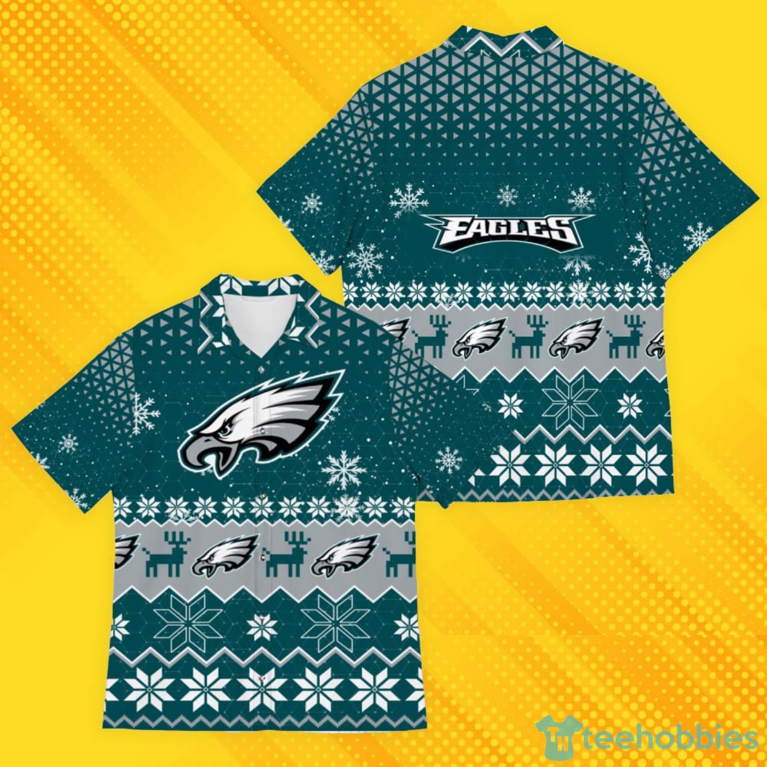 Philadelphia Eagles Hawaii Tropical Patterns Ugly Christmas Sweater For Fans