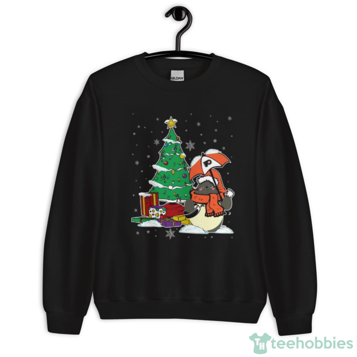 Philadelphia Flyers NHL Hockey Cute Tonari No Totoro Christmas Shirt For Fans - Unisex Crewneck Sweatshirt Philadelphia Flyers NHL Hockey Cute Tonari No Totoro Christmas Shirt For Fans - Unisex Crewneck Sweatshirt