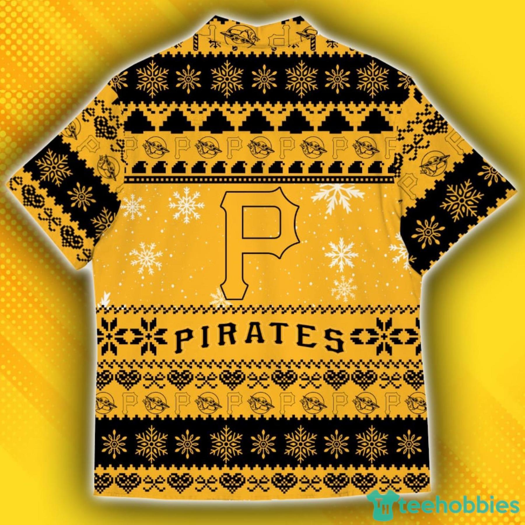 Pittsburgh Pirates Baby Yoda Star Wars American Ugly Christmas Sweater  Pattern Hawaiian Shirt