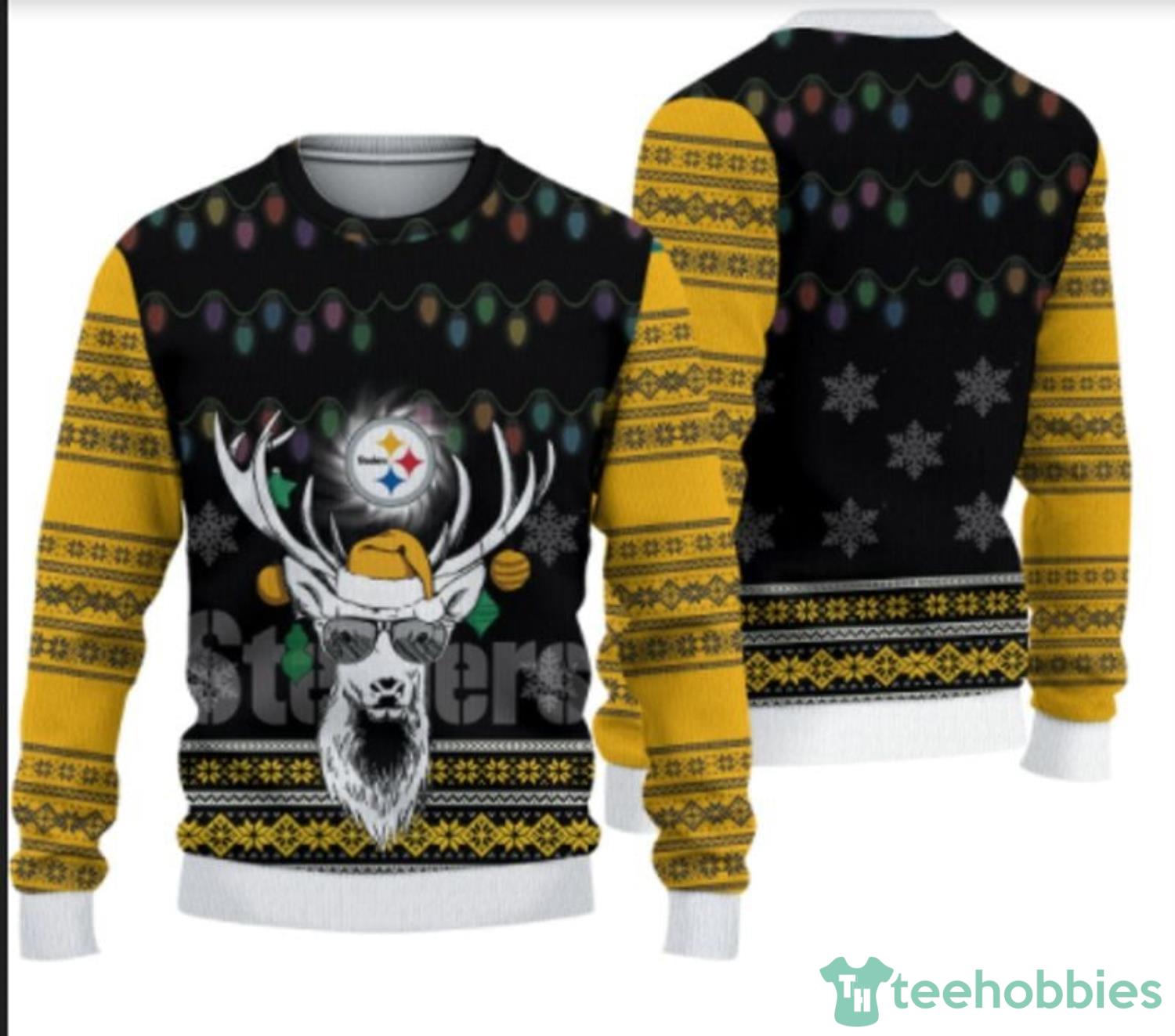 Pittsburgh Steelers Christmas Reindeer Ugly Christmas Sweater