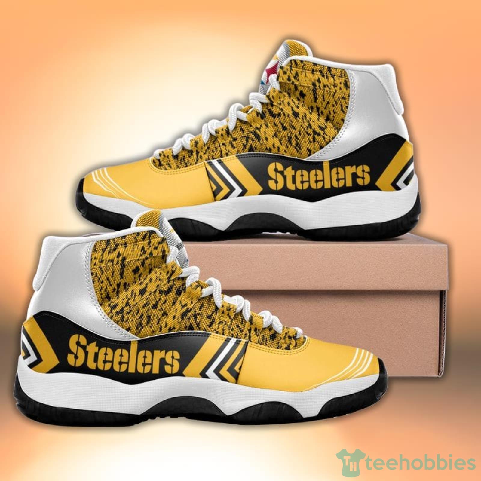 Pittsburgh Steelers Camo Pattern Air Jordan 13 Shoes For Fans