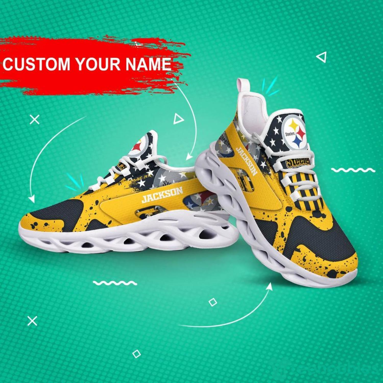 100% New] Custom Name PITTSBURGH STEELERS Sneakers