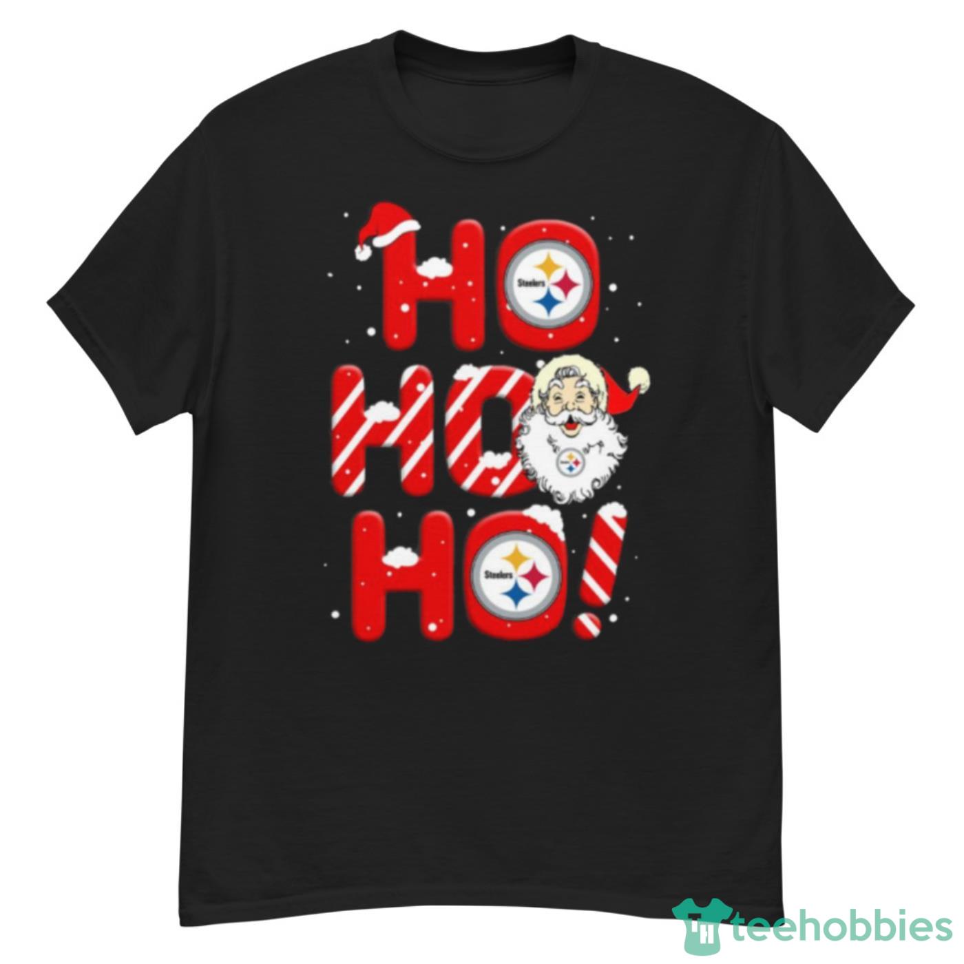 Pittsburgh Steelers NFL Football Ho Ho Ho Santa Claus Merry Christmas Shirt