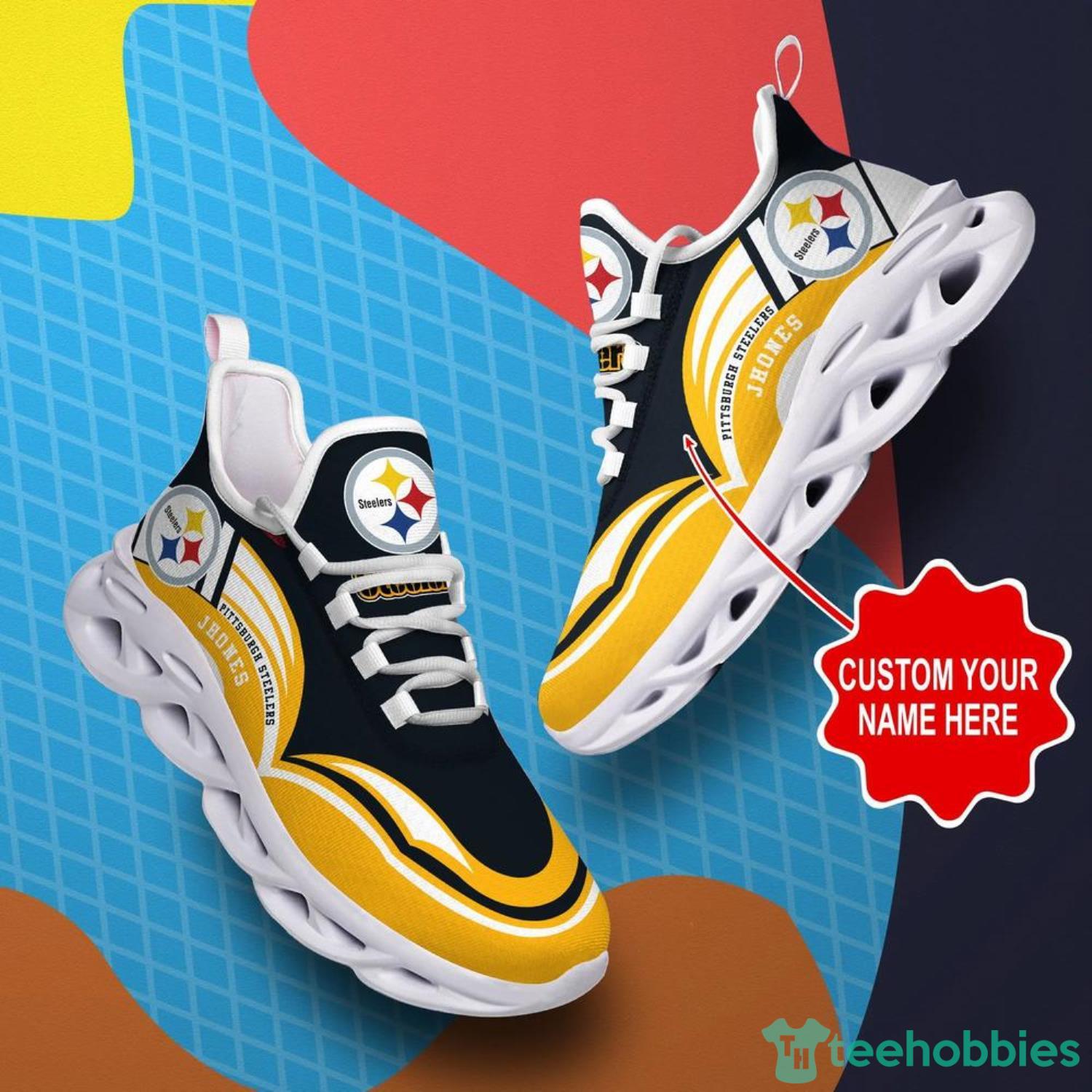 Pittsburgh Steelers Custom Name Sport Max Soul Sneaker Running Shoes For  Fans NFL