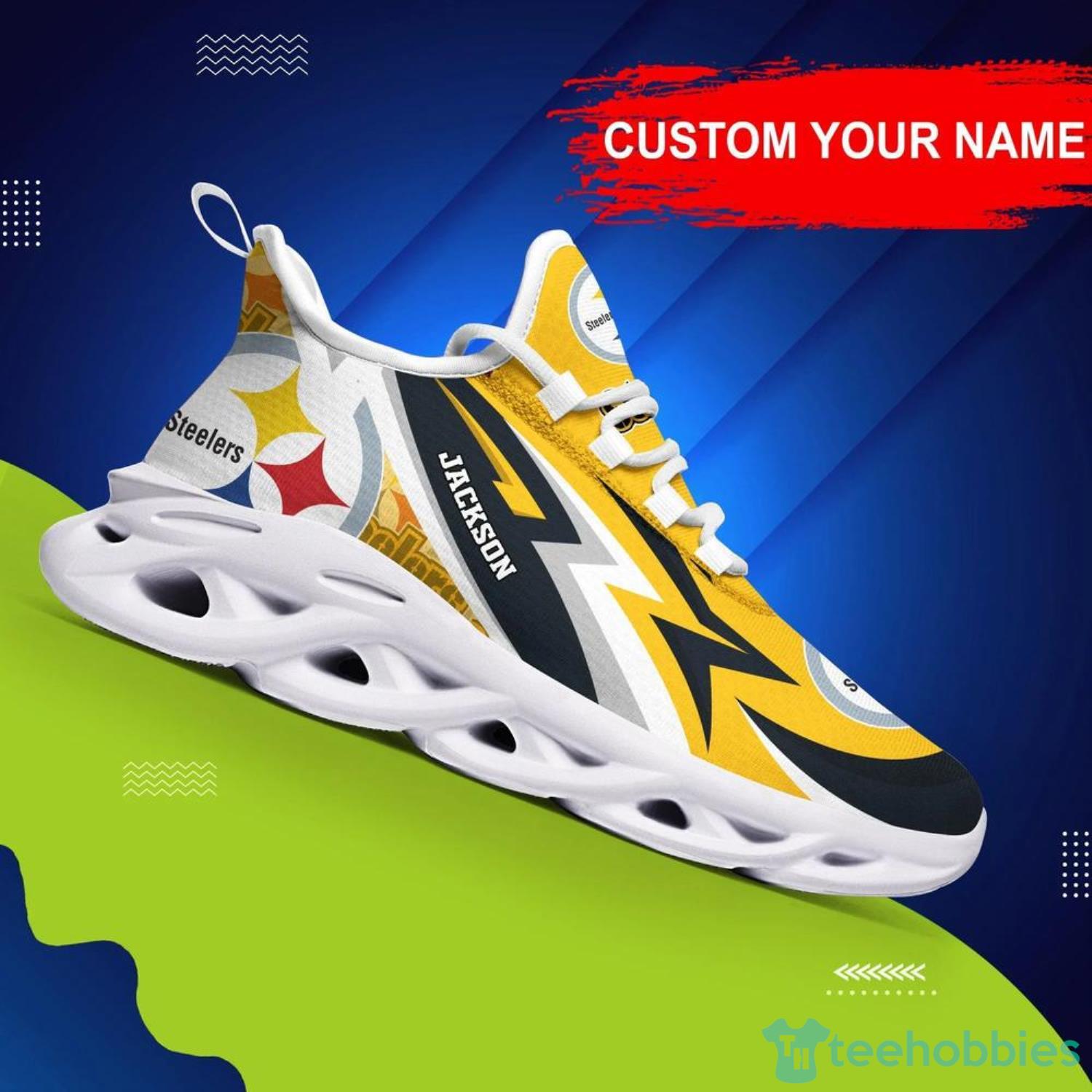 Custom Name Pittsburgh Steelers Sneakers Max Soul Shoes For