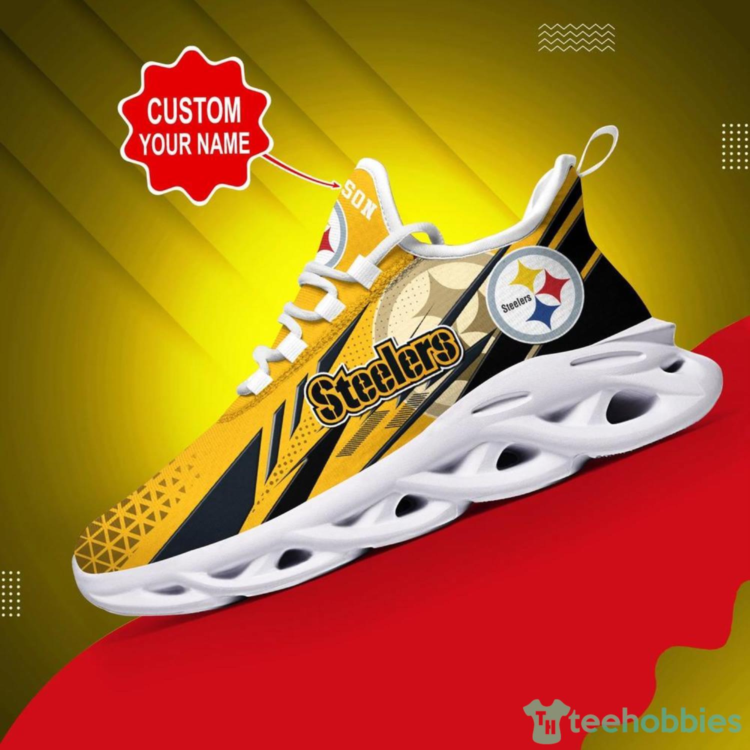 Pittsburgh Steelers Custom Name Sneakers Max Soul Shoes For Men And Women -  Freedomdesign