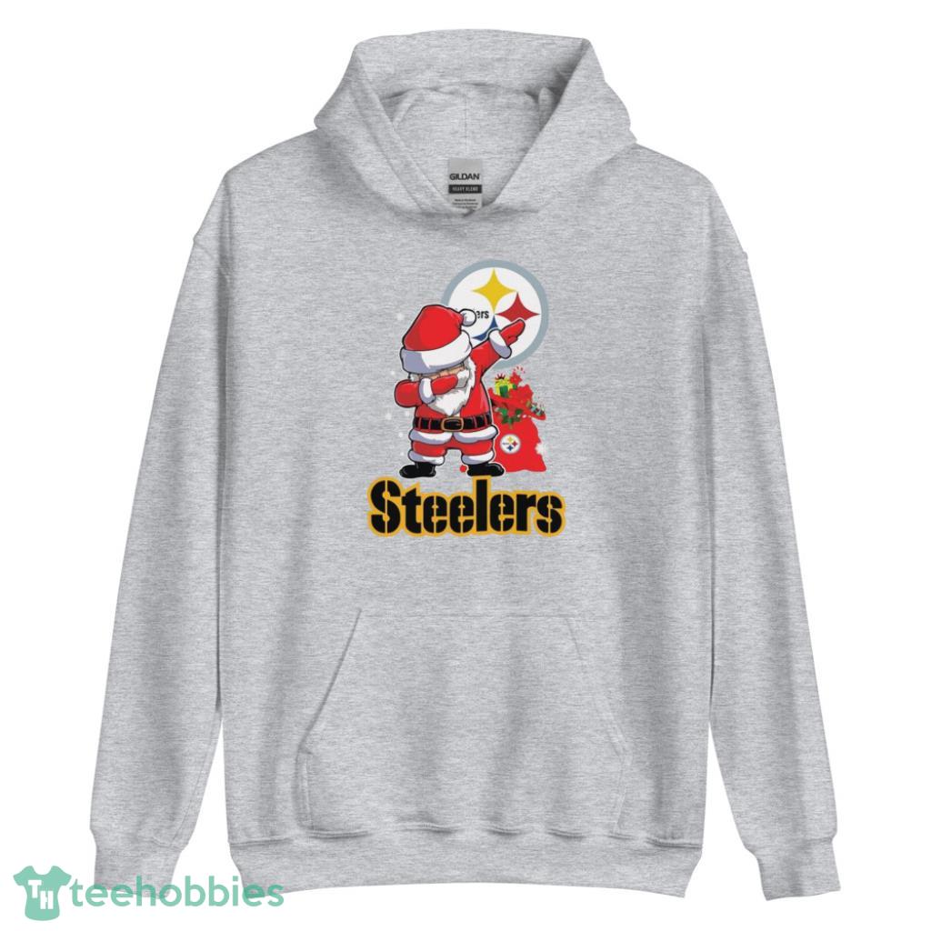 Pittsburgh Steelers NFL Santa Dabbing Football Christmas Shirt - Unisex Heavy Blend Hooded Sweatshirt