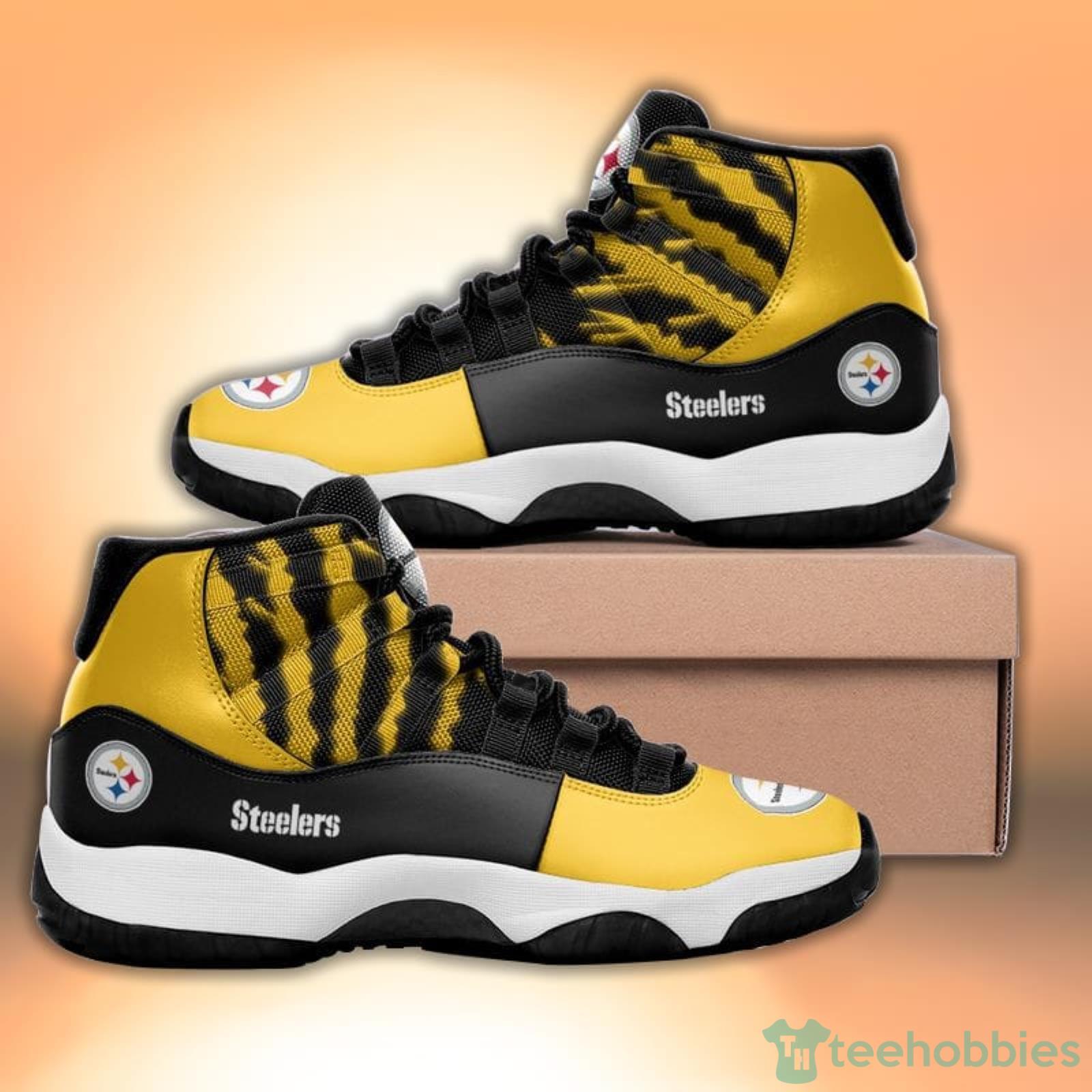 Pittsburgh Steelers Scratch Pattern Style Sneaker Air Jordan 11 Shoes