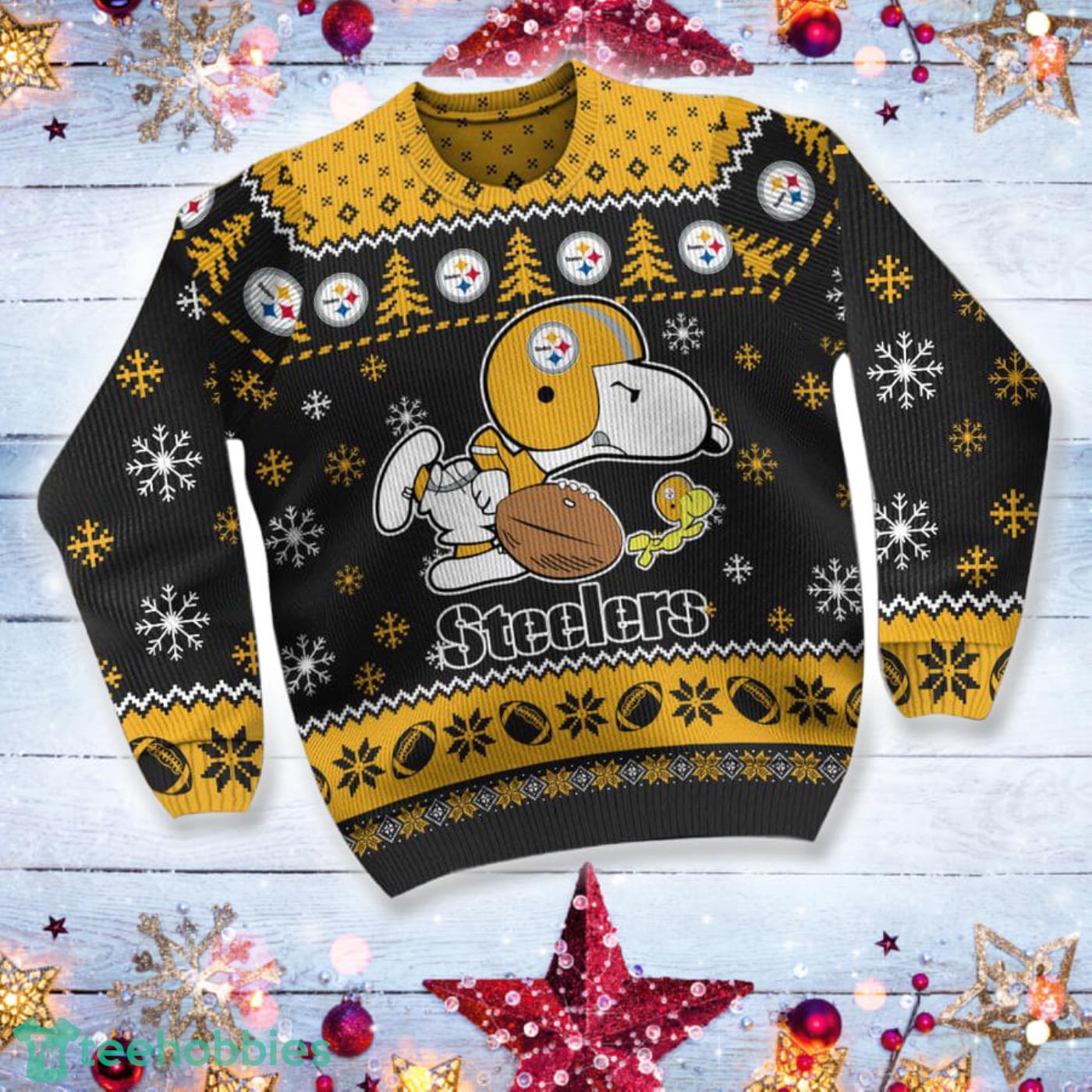 NFL Pittsburgh Steelers Family 3D Knitted Christmas Sweater Custom Number  And Name - YesItCustom