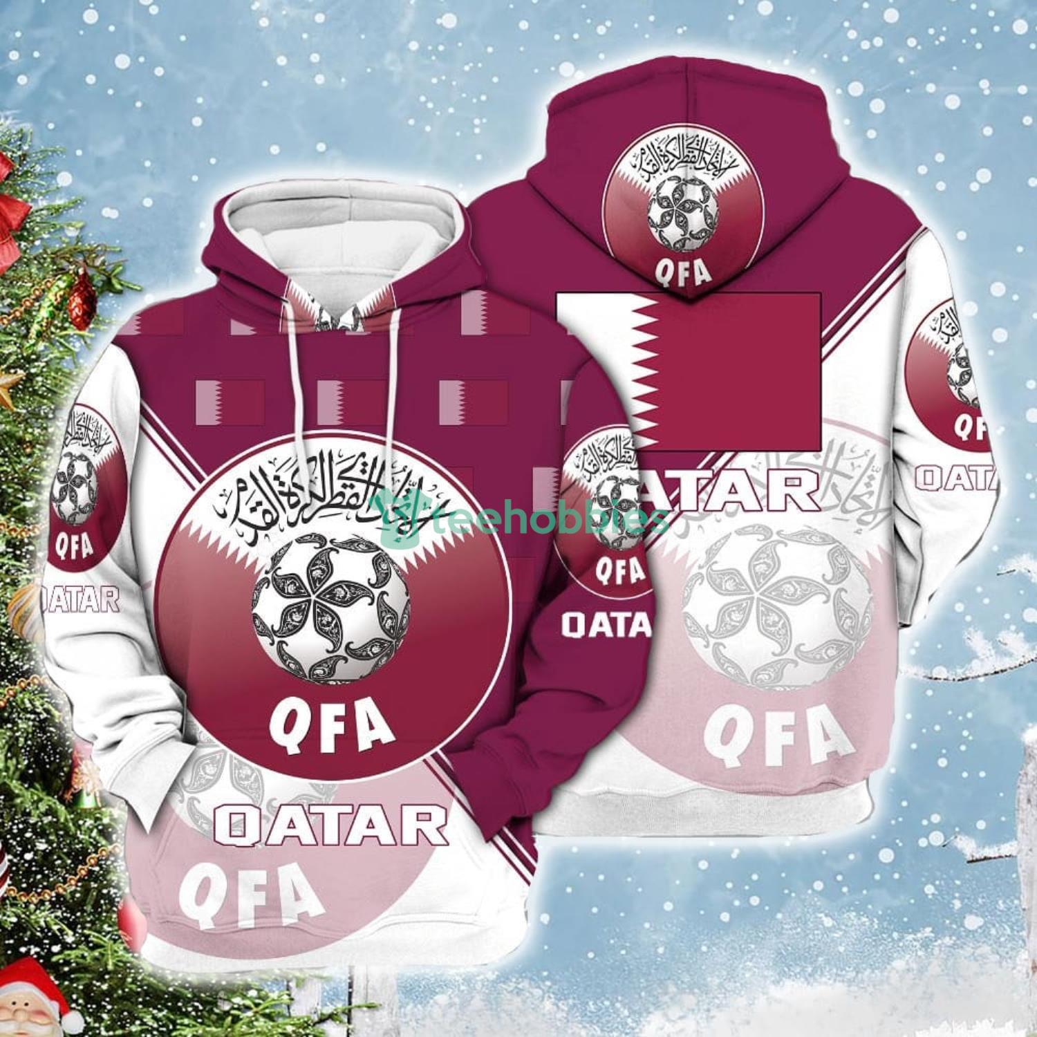 Qatar National Soccer Team Qatar World Cup 2022 Champions Soccer Team 3D All Over Printed Shirt Product Photo 5