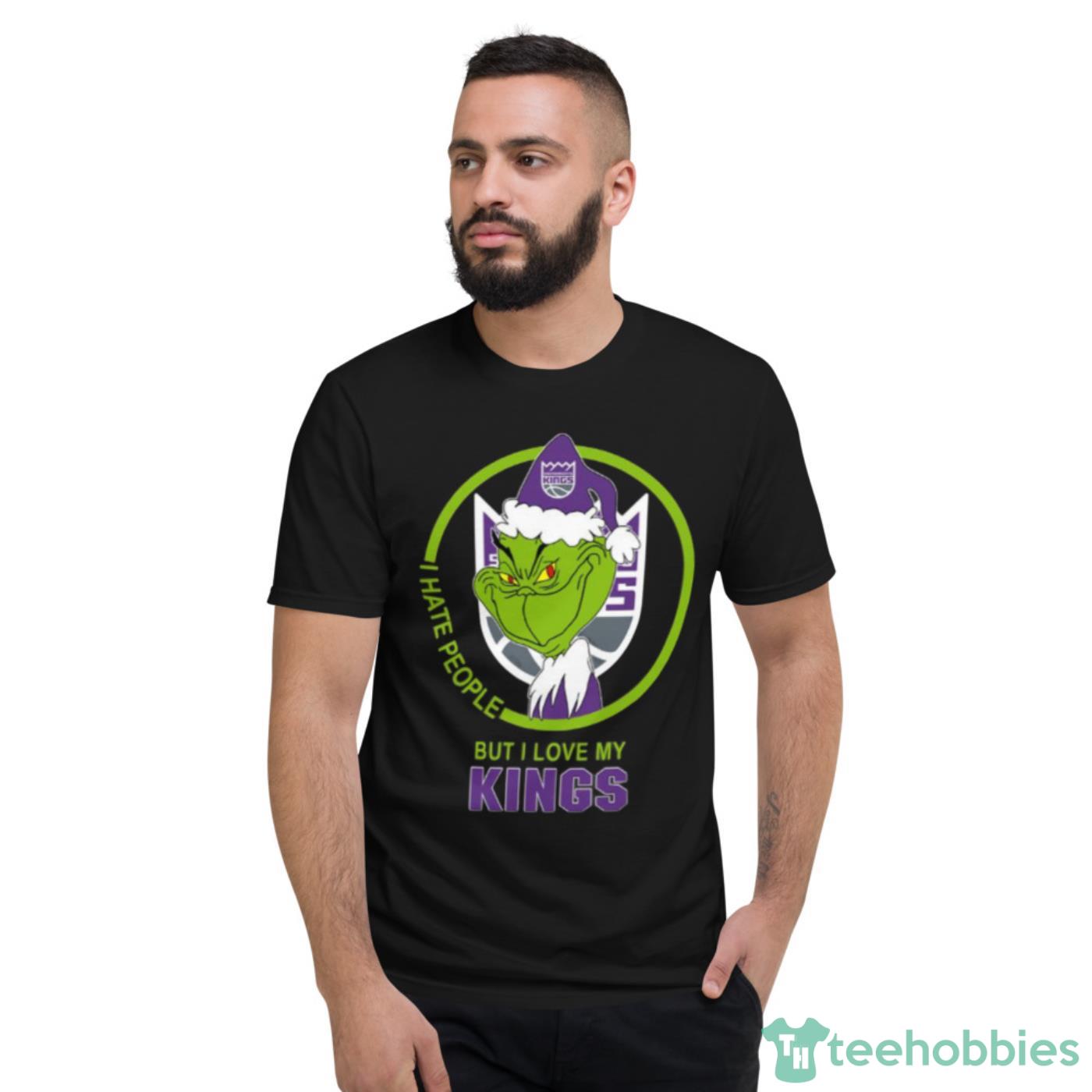 Sacramento Kings NBA Christmas Grinch I Hate People But I Love My Favorite Basketball Team Shirt - Short Sleeve T-Shirt Sacramento Kings NBA Christmas Grinch I Hate People But I Love My Favorite Basketball Team Shirt - Short Sleeve T-Shirt
