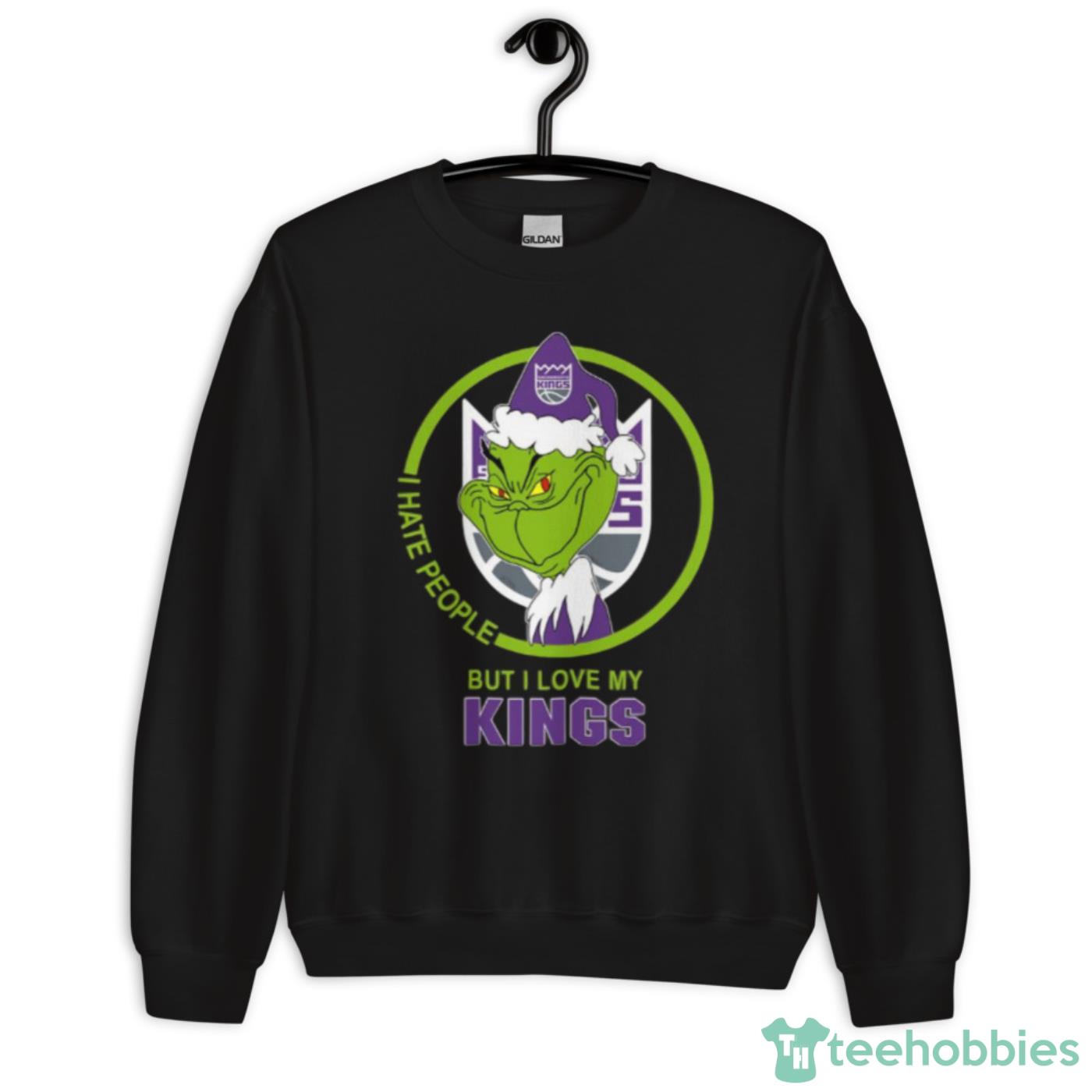 Sacramento Kings NBA Christmas Grinch I Hate People But I Love My Favorite Basketball Team Shirt image Sacramento Kings NBA Christmas Grinch I Hate People But I Love My Favorite Basketball Team Shirt - Unisex Crewneck Sweatshirt